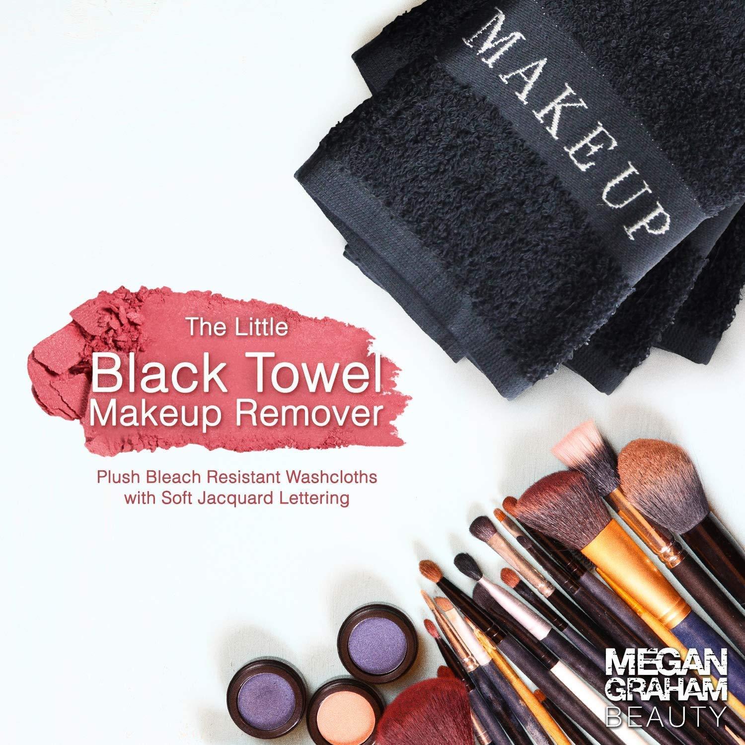 Black Make Up Washcloths Set