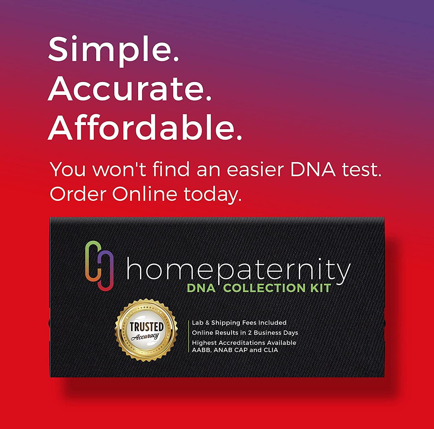 Homepaternity Dna Test Kit Lab Fees And Shipping Included Paternity Results In 2 Days 