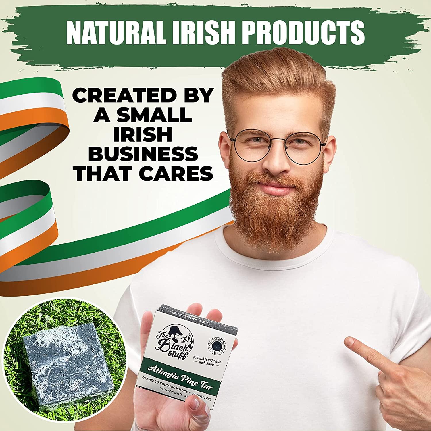 The Black Stuff Mens Natural Soap - Longer Lasting Handmade All Natural  Mens Soap - Pine Tar Soap for Men