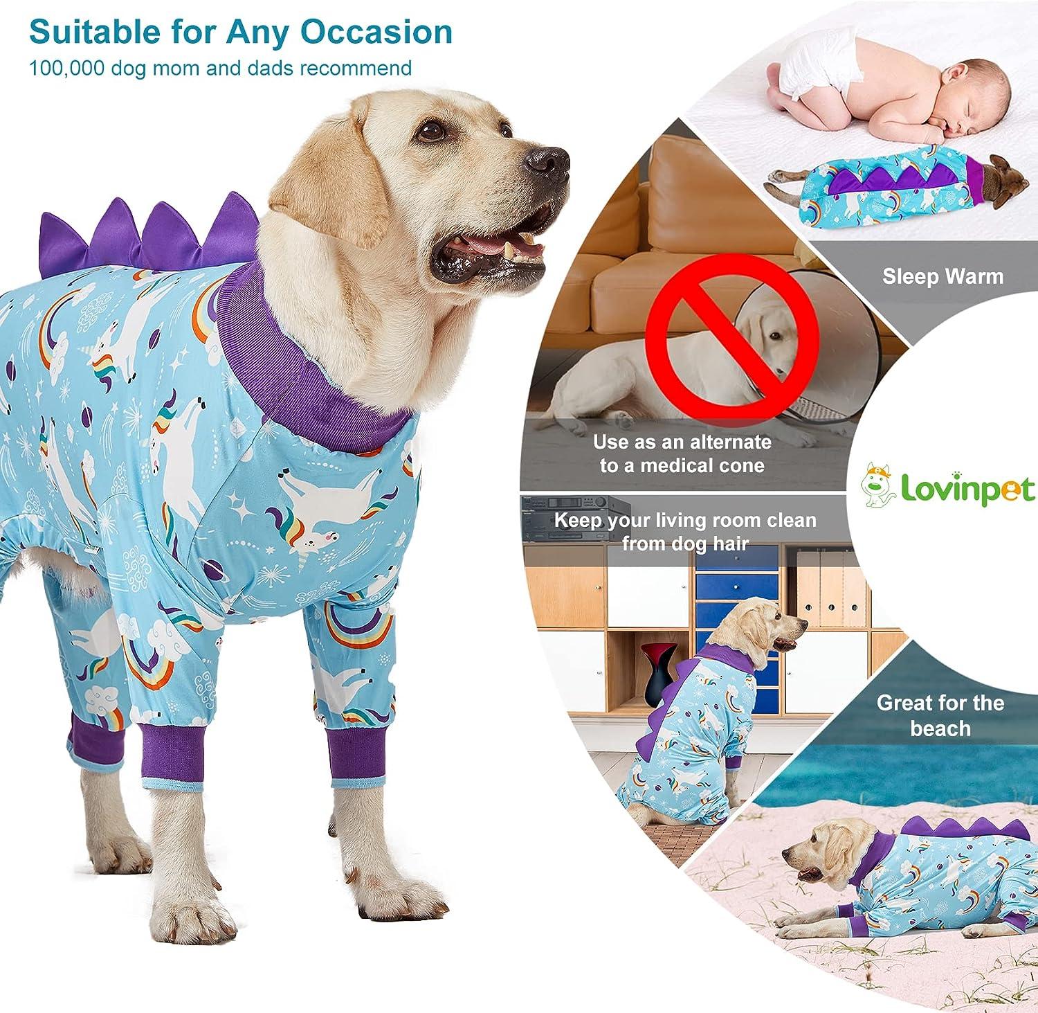 LovinPet Large Dog Pajamas - Anti Licking Dog Recovery Clothes