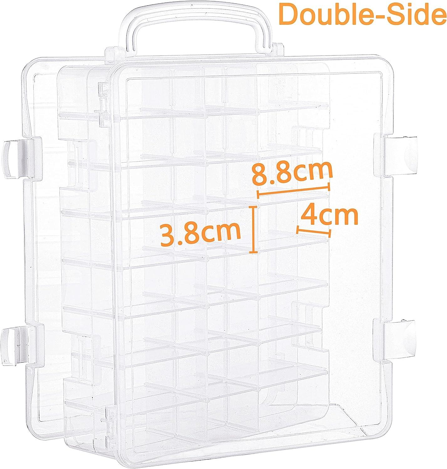 New brothread 3 Layers Stackable Clear Storage Box/Organizer for Holding 60 Spools Home Embroidery & Sewing Thread and Other Embroidery Sewing Cra