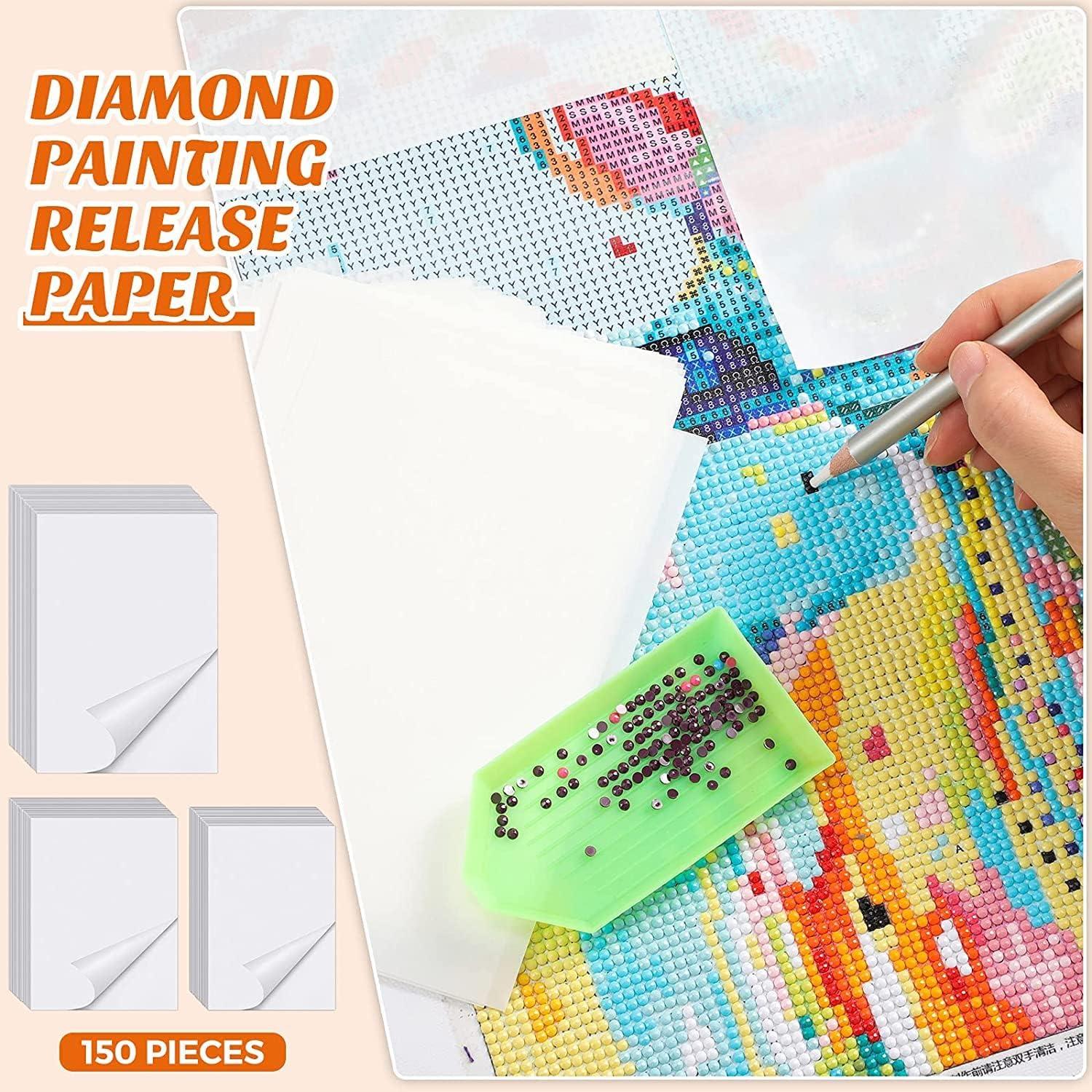 200 Pieces Diamond Painting Release Paper Double-Sided Release Paper  Non-Stick Diamond Painting Cover Replacement Paper for 5D Diamond Painting