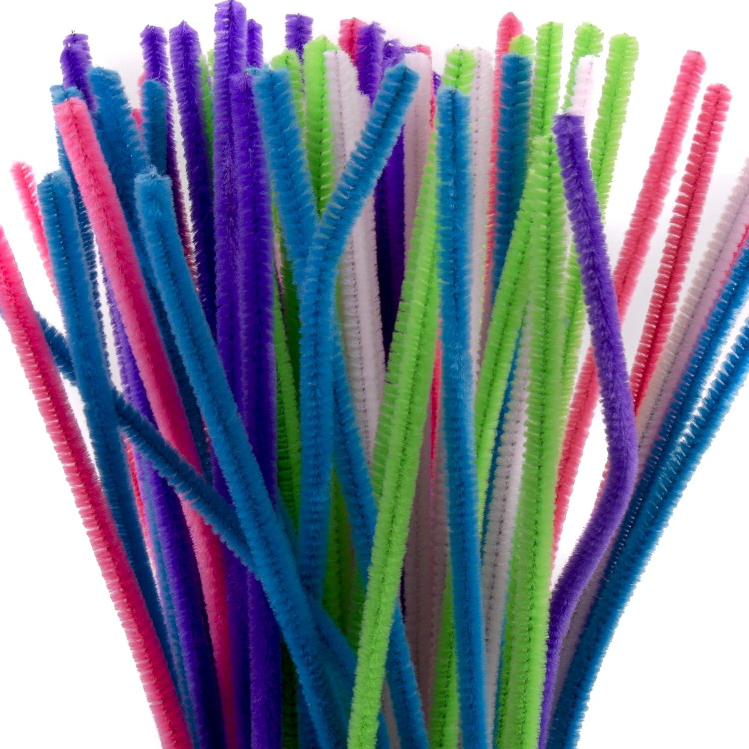 Horizon Group USA 200 Neon Fuzzy Sticks, Value Pack of Pipe Cleaners in 6  Colors, 12 Inches, Chenille Stems, Bendy Sticks, Great for DIY Arts &  Crafts Projects, Classrooms & Craft Rooms : Toys & Games 