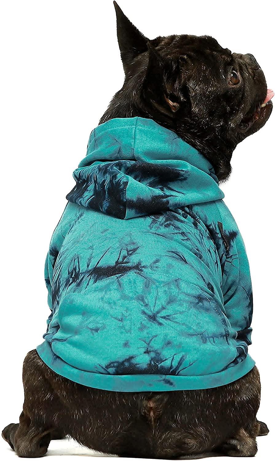  Fitwarm Tie Dye Sherpa Dog Hoodie, Dog Clothes for Small Dogs  Girl, Pet Winter Coat, Cat Apparel, Yellow, Pink, XSmall : Pet Supplies