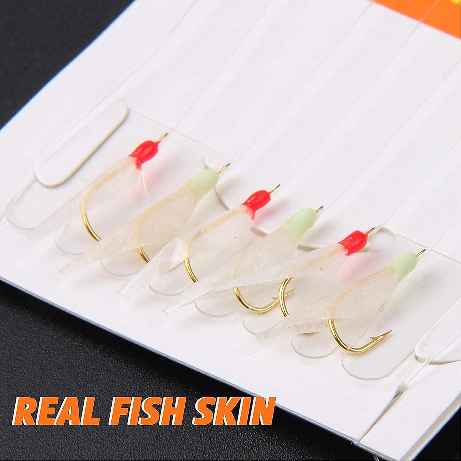 Fishing Rigs Saltwater Bait Lures 10 Packs Bait Rigs Luminous with