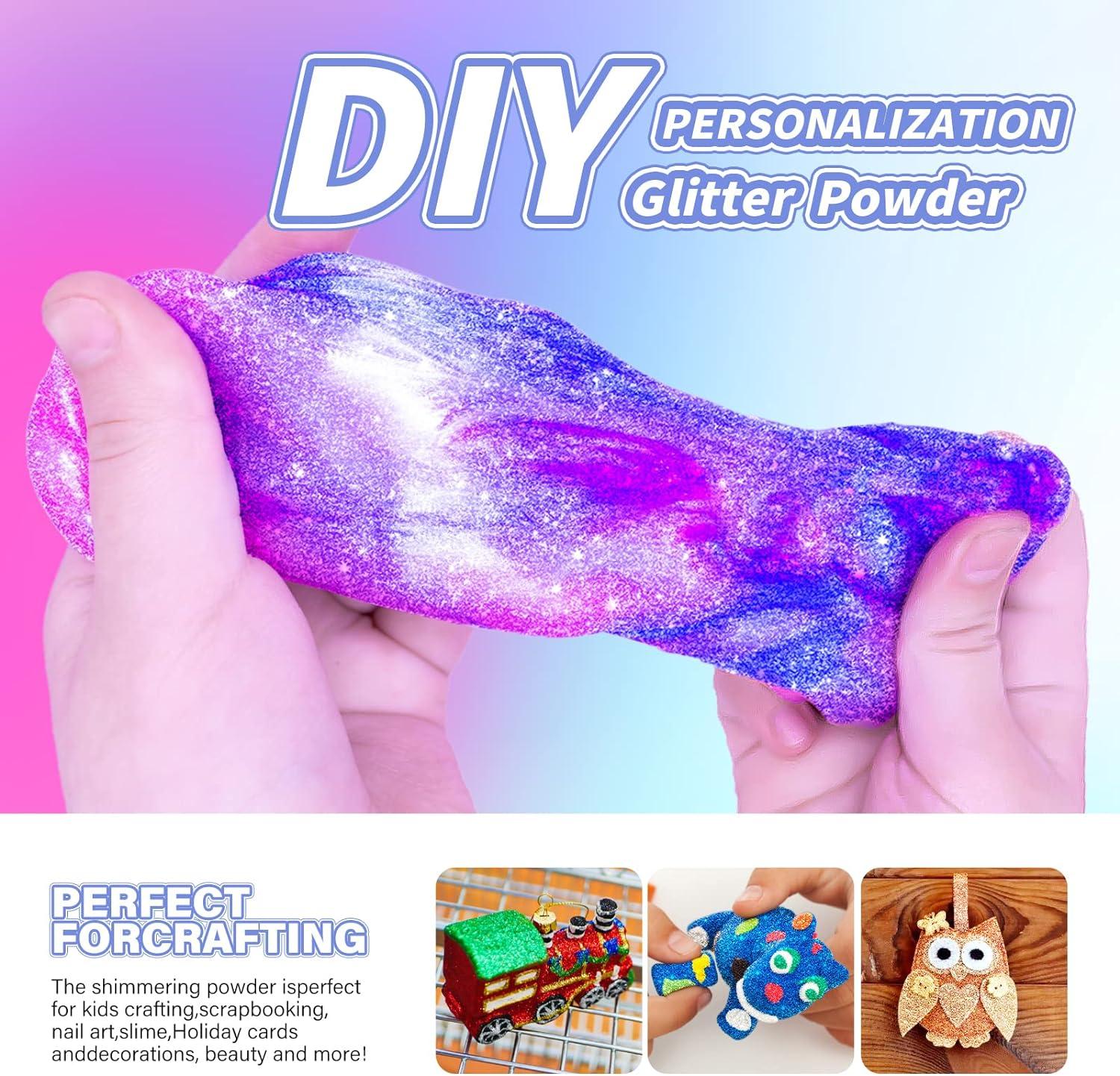 iDIY Ultra Fine Glitter (100g, 3.5 oz Pouch) w Easy-Pour Bag and Funnel -  Lilac Purple Extra Fine - Perfect for DIY Crafts, School Projects,  Decorations, Resin