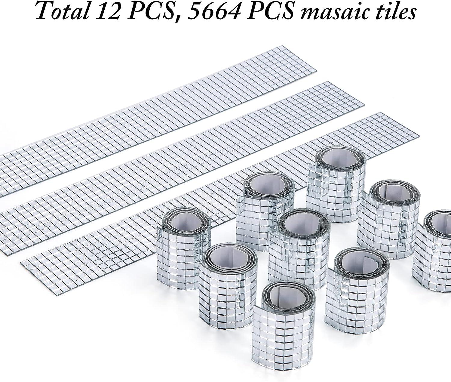 PP OPOUNT 2360 PCS Self Adhesive Mosaic Tiles 5 x 5 mm Square