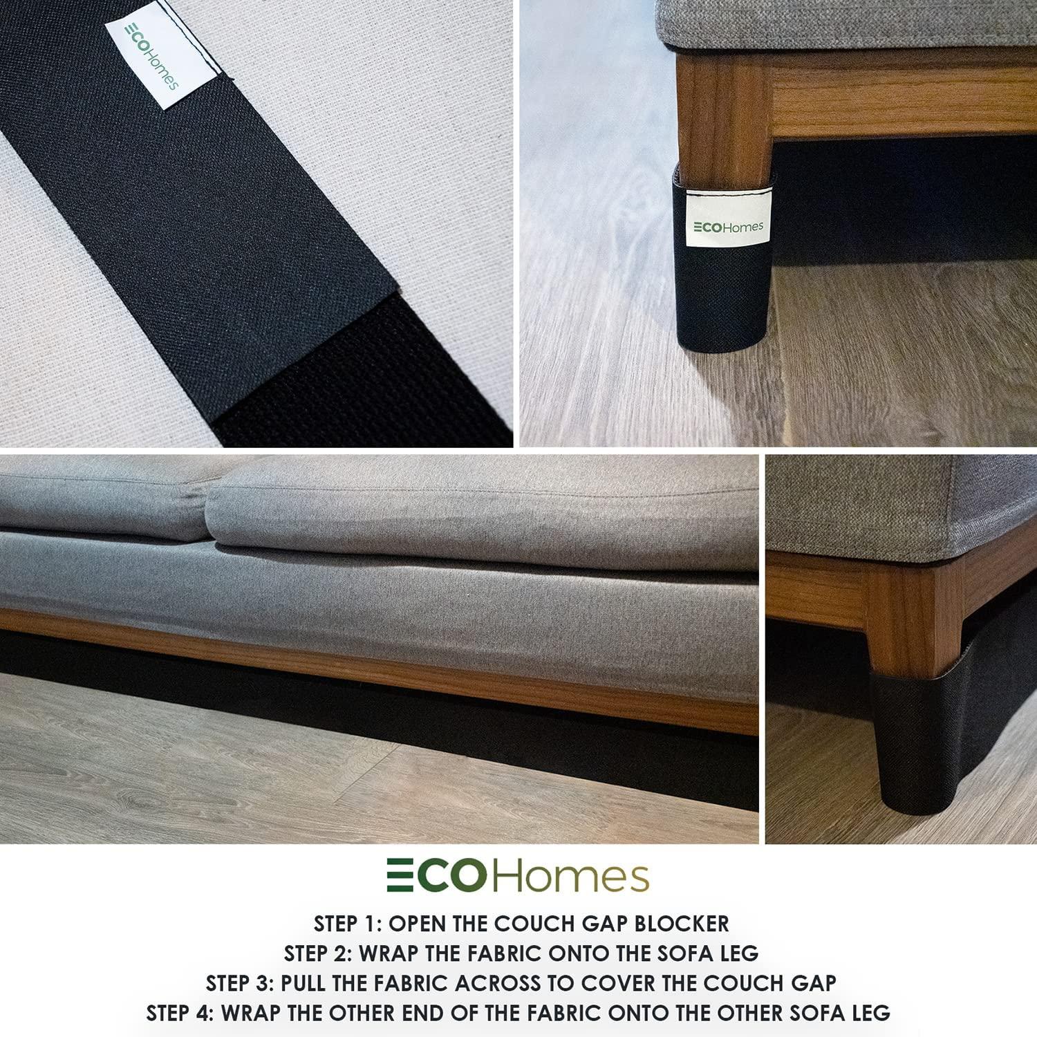 ECOHomes Under Couch Guards Toy Blocker - Barrier for Under Sofa, Bed & Furniture Bottom Stop Things from Going Under | Easy to Install Gap Bumper