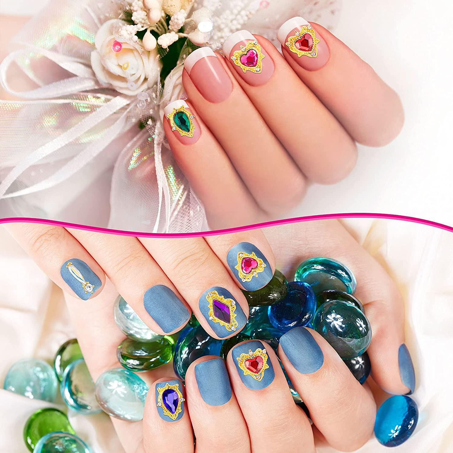 Jewelry Crystal Shapes Nails, Stone Gold Charms Nail Art