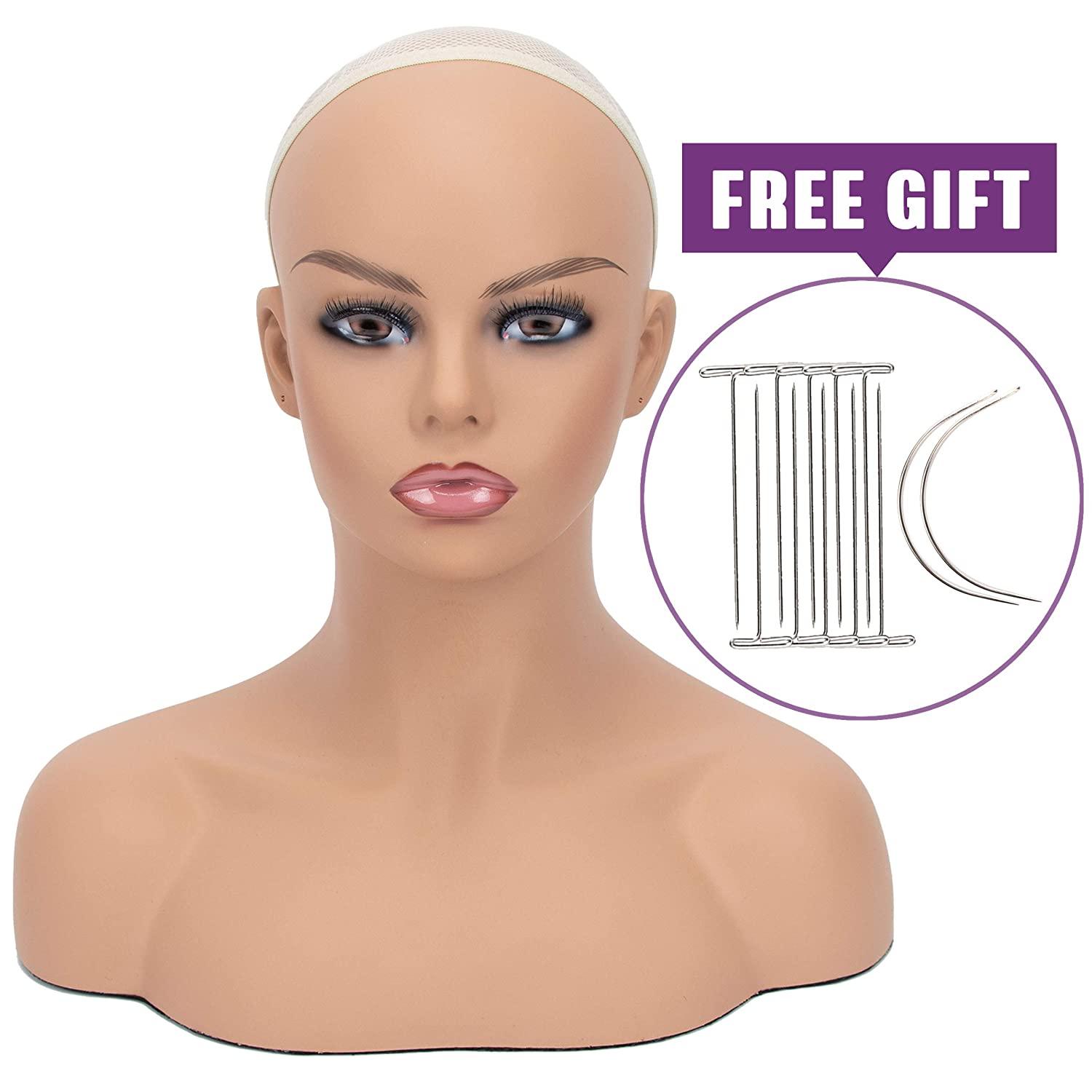 USA Warehouse Free Ship Wig Stand PVC Training Mannequin Heads Realistic  Half Body Double Shoulder For Display Wigs Hat Jewelry From Forulucky,  $45.31