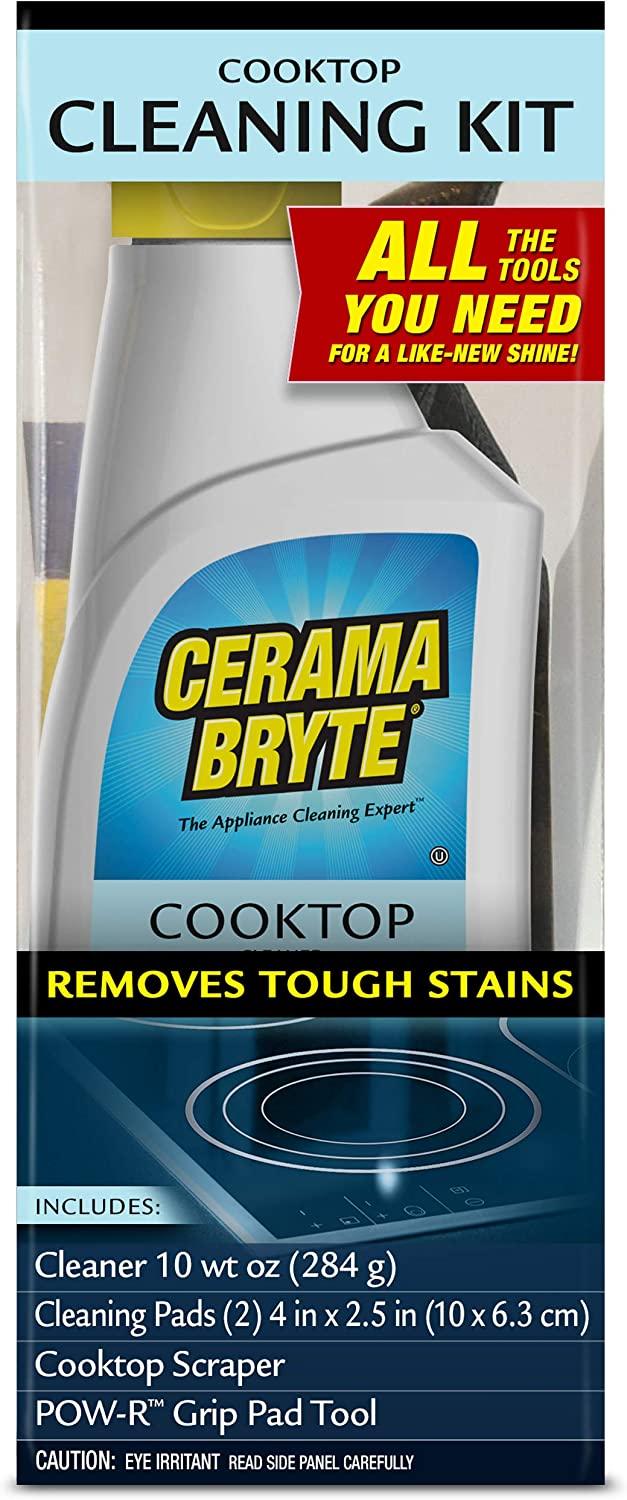 Bioclean Hard Water Stain Remover 20.3 oz and Cerama Bryte Combo Kit POW-R  Grip, Scraper