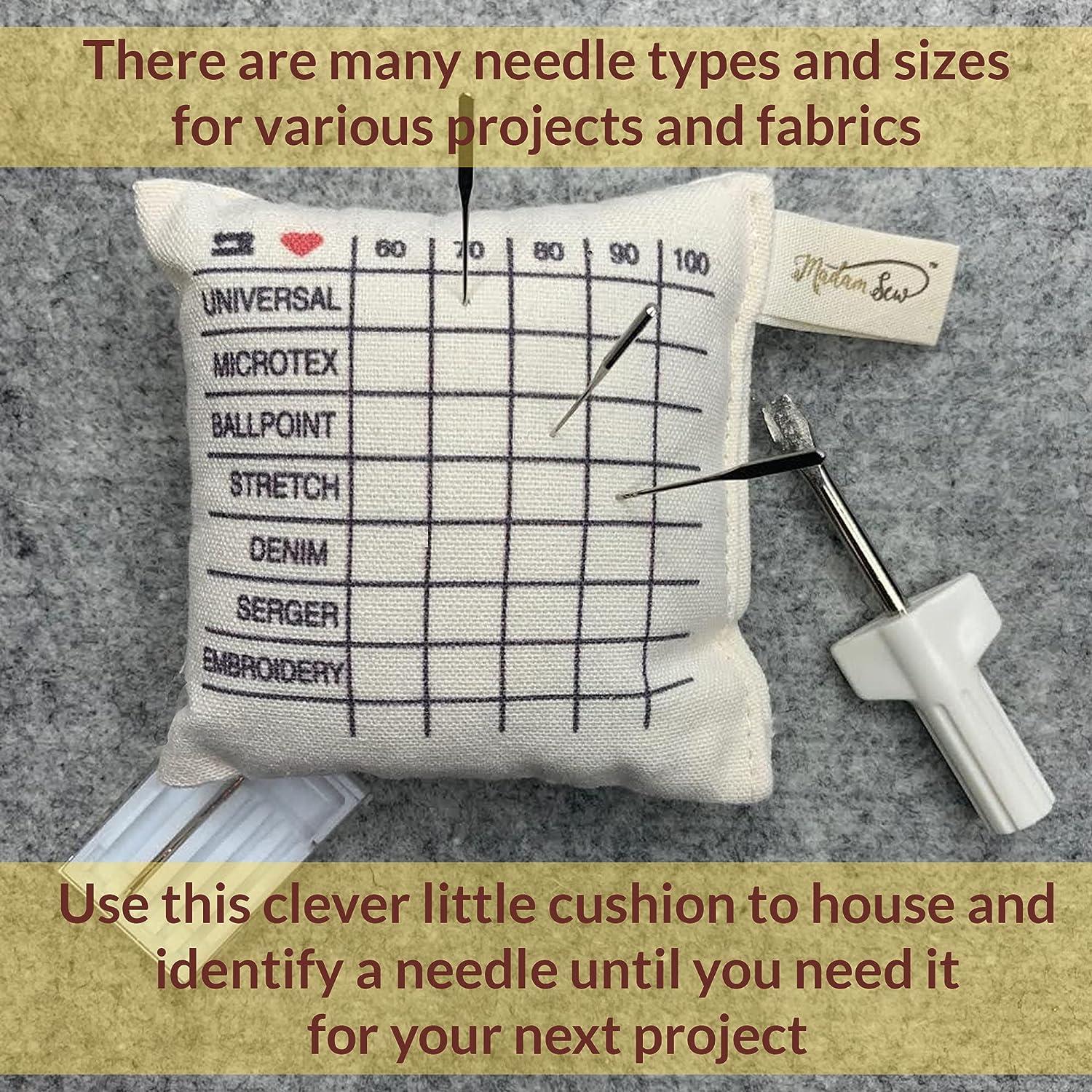 Madam Sew Needle Sorting Pin Cushion Sewing Pin Holder Pincushion Organizes  Sewing Machine Needles for Fast Easy Identification Sorts 5 Sizes and 7  Types of Quilting and Embroidery Needles