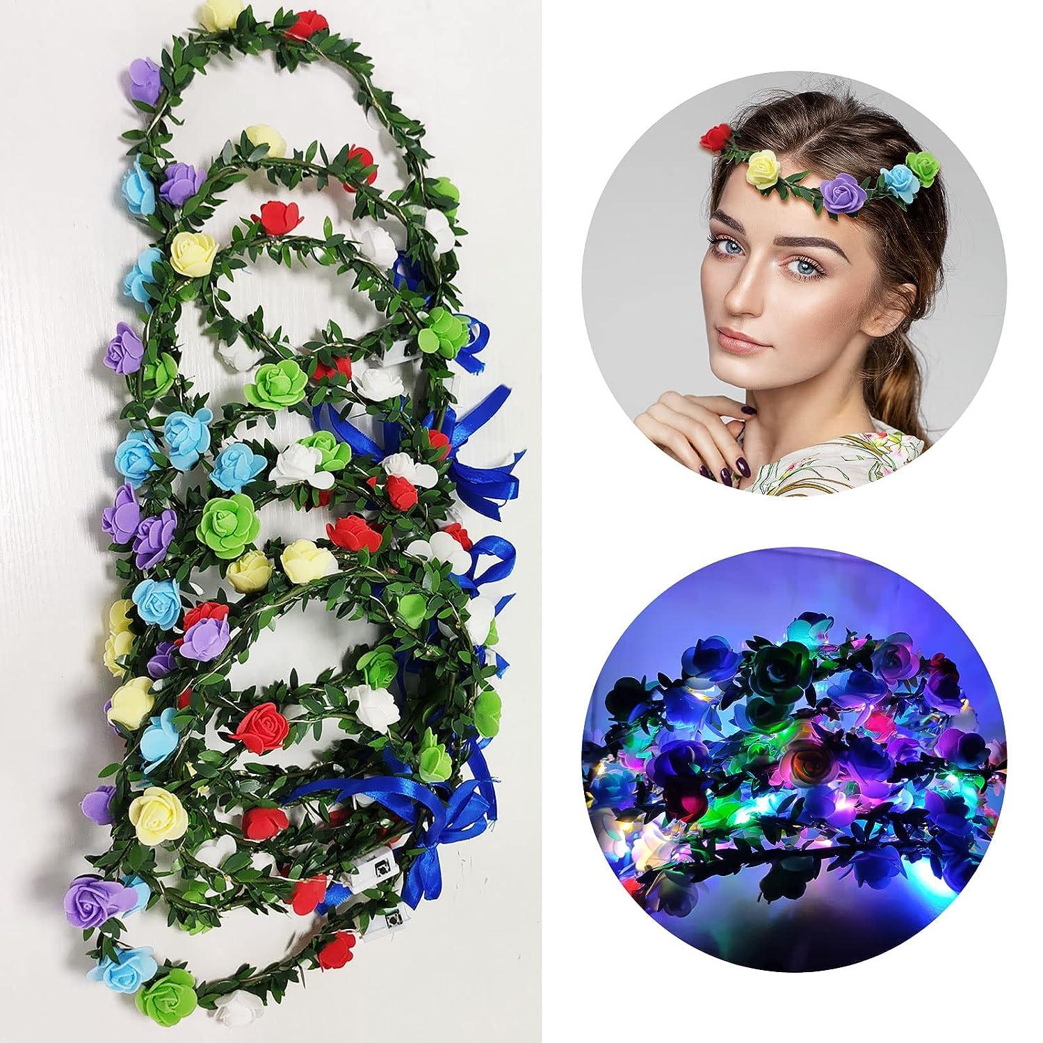 Accessories Birthday Parties, Flower Headbands Led Lights