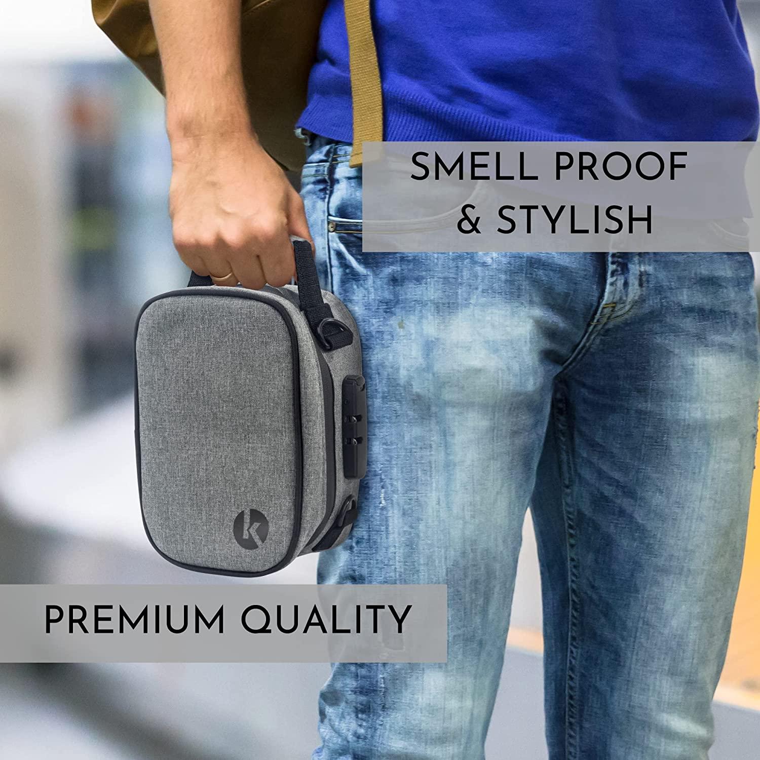Smell Proof Bag with Combination Lock Container Storage Bag Odorless Travel  Storage Safe Smart Stash Case