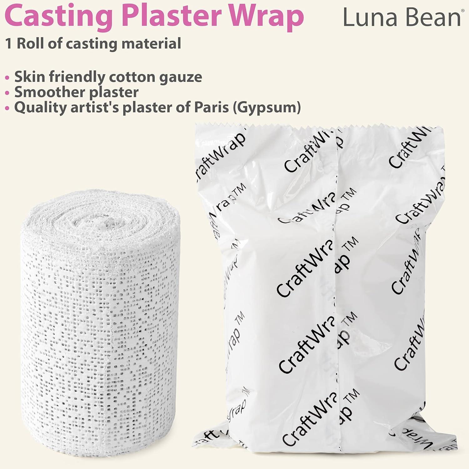 Lawei 8 Pack Plaster Cloth Rolls Plaster Strip, Plaster Cloth Gauze  Bandages Roll for Project, Mask Making, Sculptures, Body Casts, Scenery