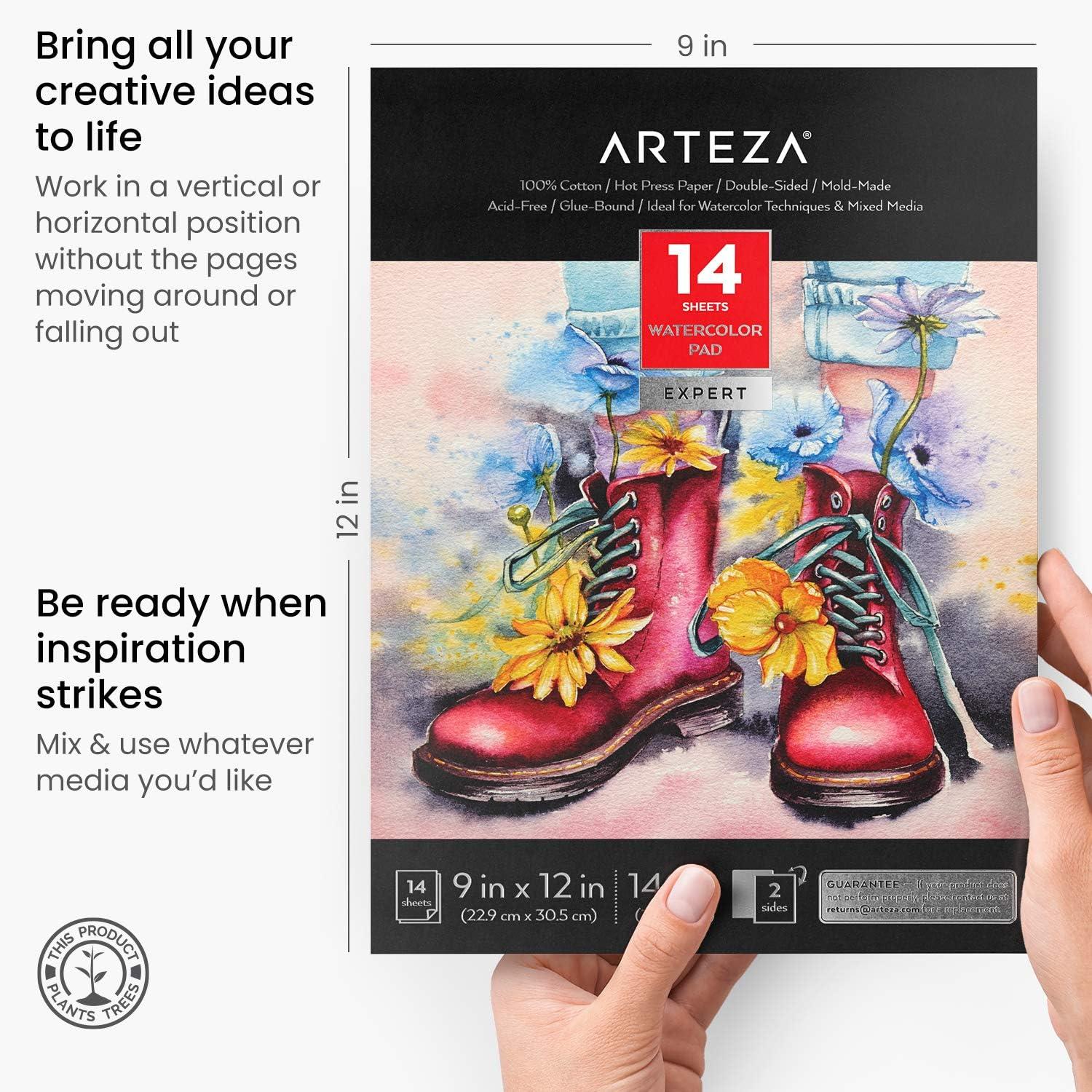 Arteza Kids Paper Pad for Drawing or Sketching, 9x12 - 2 Pack