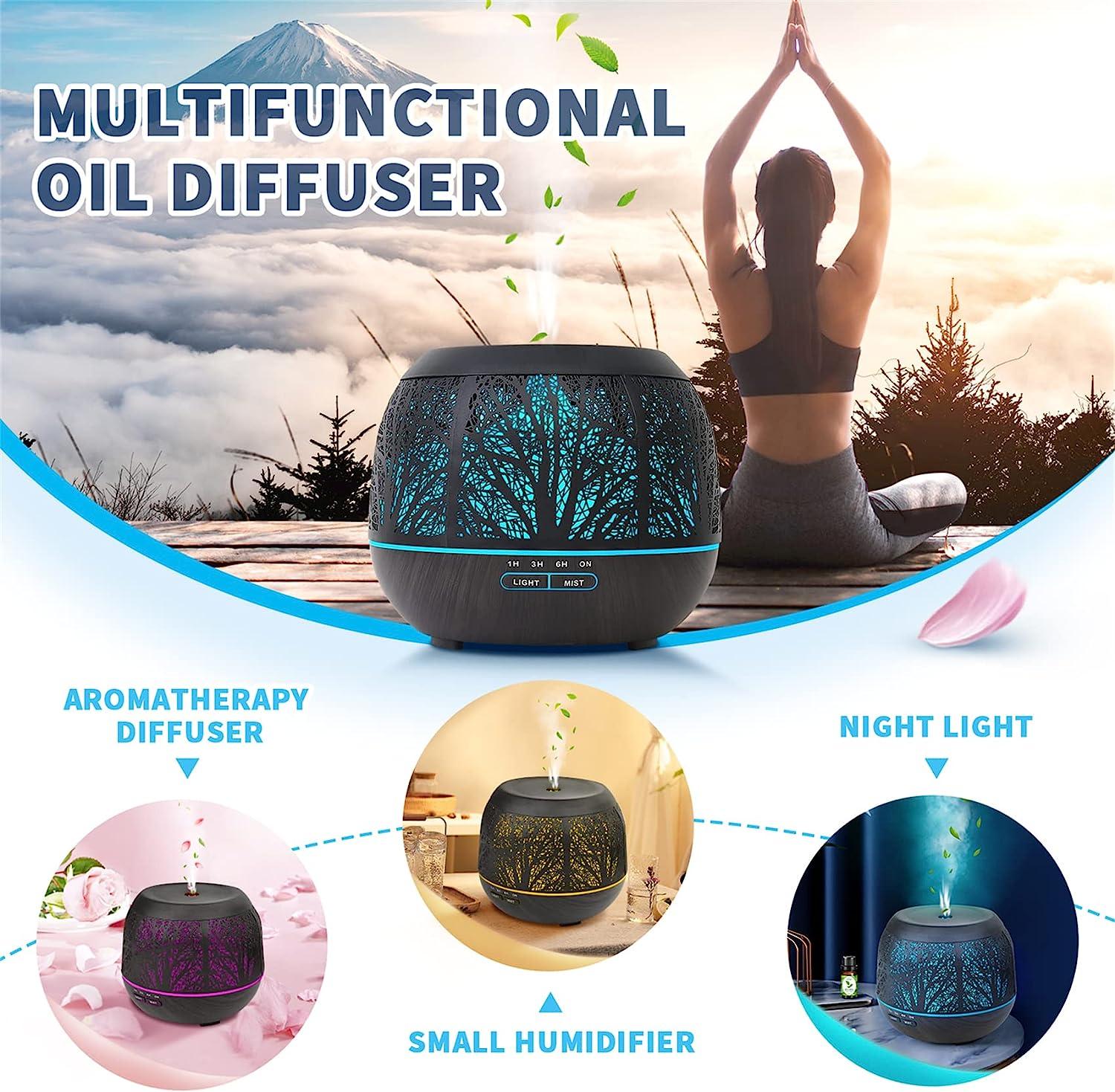 Essential Oil Diffuser Humidifier for Home: 400ml Aromatherapy Air  Diffusers for Large Room - Electric Ultrasonic Aroma Vaporizer for Bedroom  - Cool