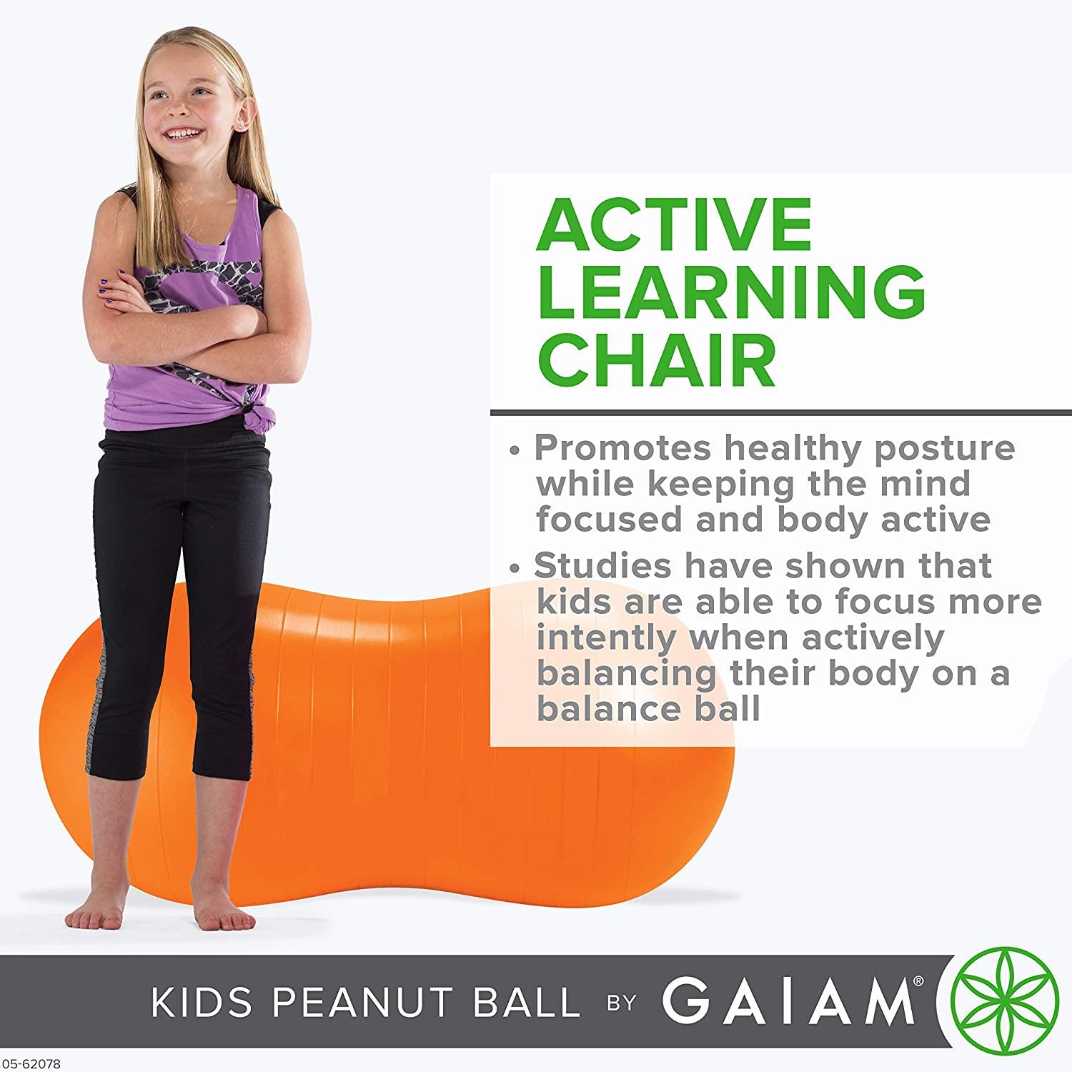 Gaiam Kids Balance Ball - Exercise Stability Yoga Ball, Kids Alternative  Flexible Seating for Active Children in Home or Classroom (Satisfaction