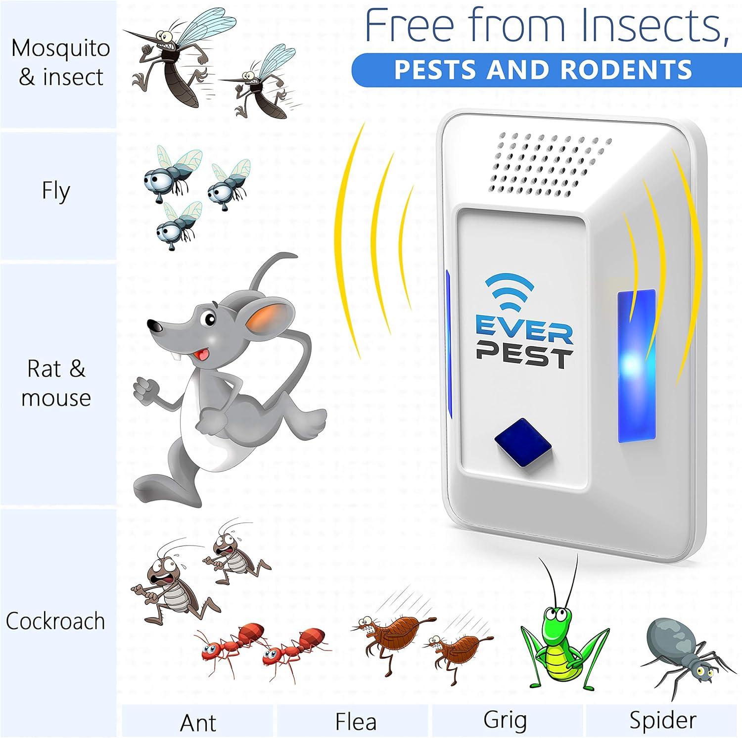 Ultrasonic Ant Mice Spider Mosquito Cockroach Insect Pest Repeller  Electr.nu