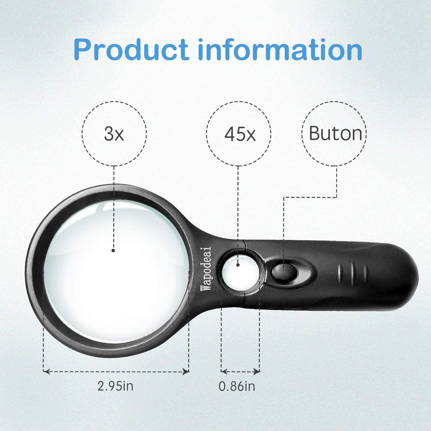 3x Handheld Magnifier with 5-inch Diameter