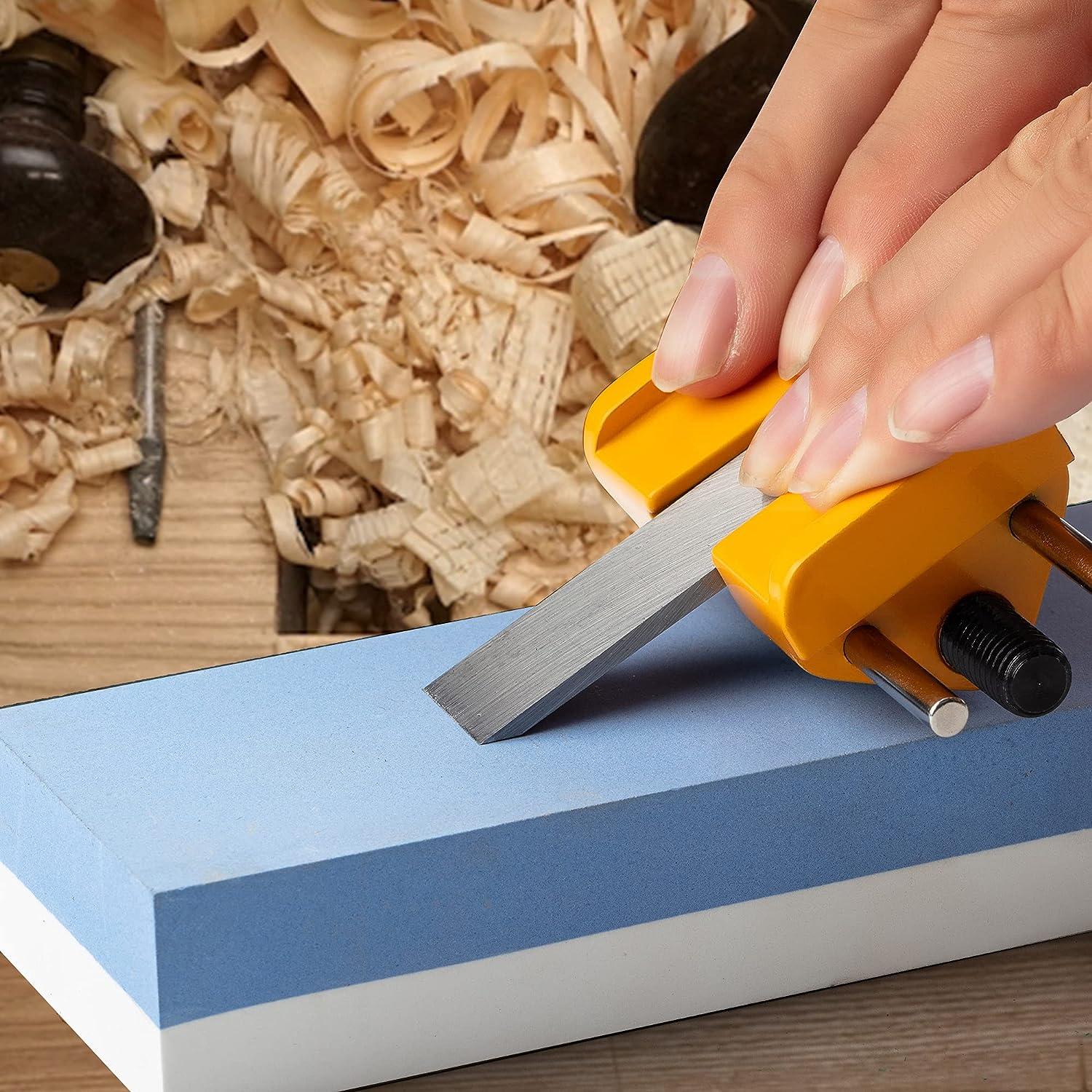 Honing Guide Jig for Wood Chisel Edge Sharpening Holder,Fixed Angle Knife  Sharpener,Graver,Flat Chisel Hand Tool