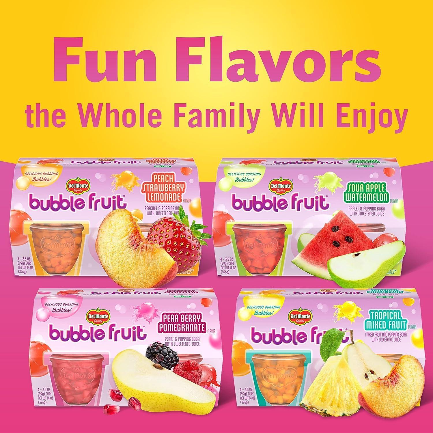 Bubble Fruit®, Peach Strawberry Lemonade Fruit Cup Snacks