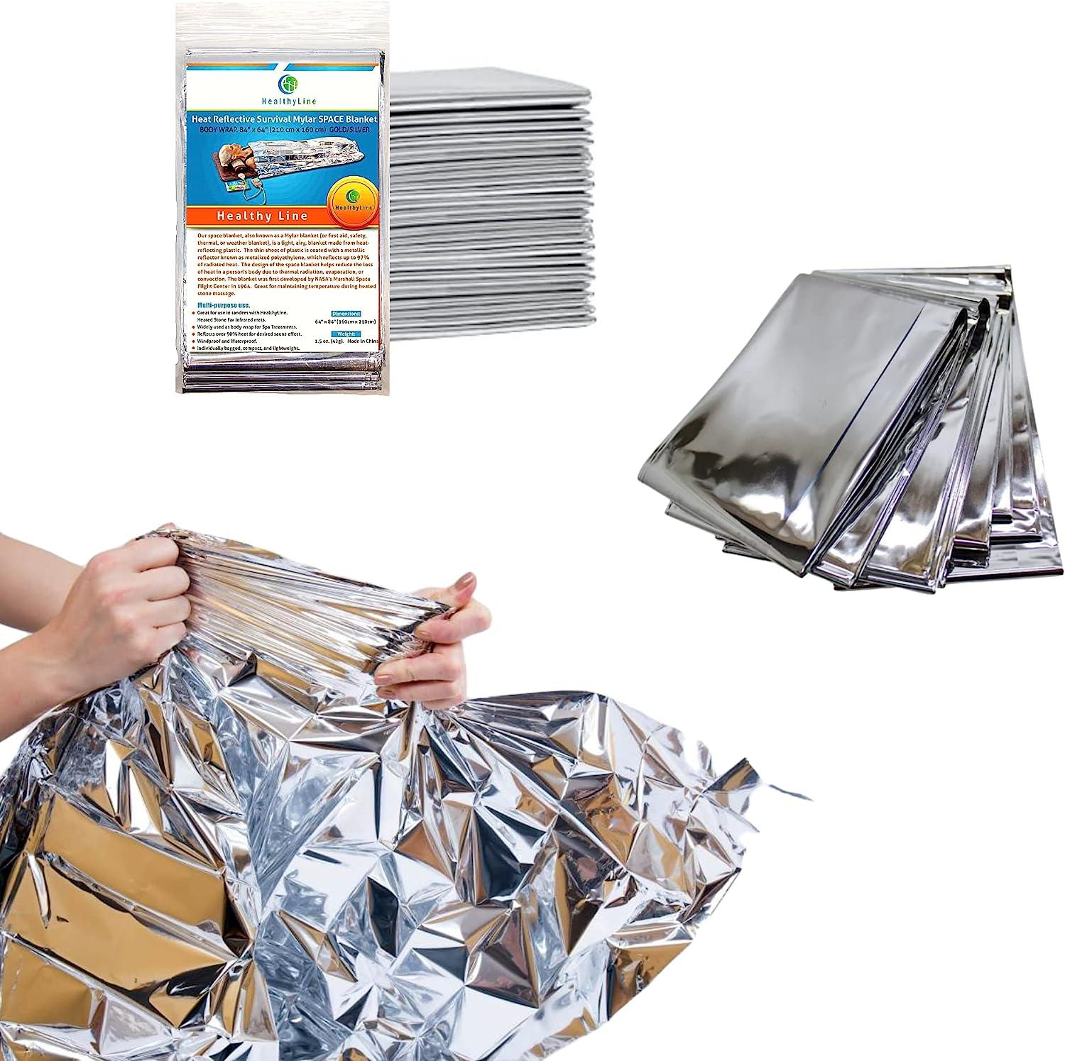 5/pc Body Wrap Thermal Foil Mylar Blanket (63 x 82)