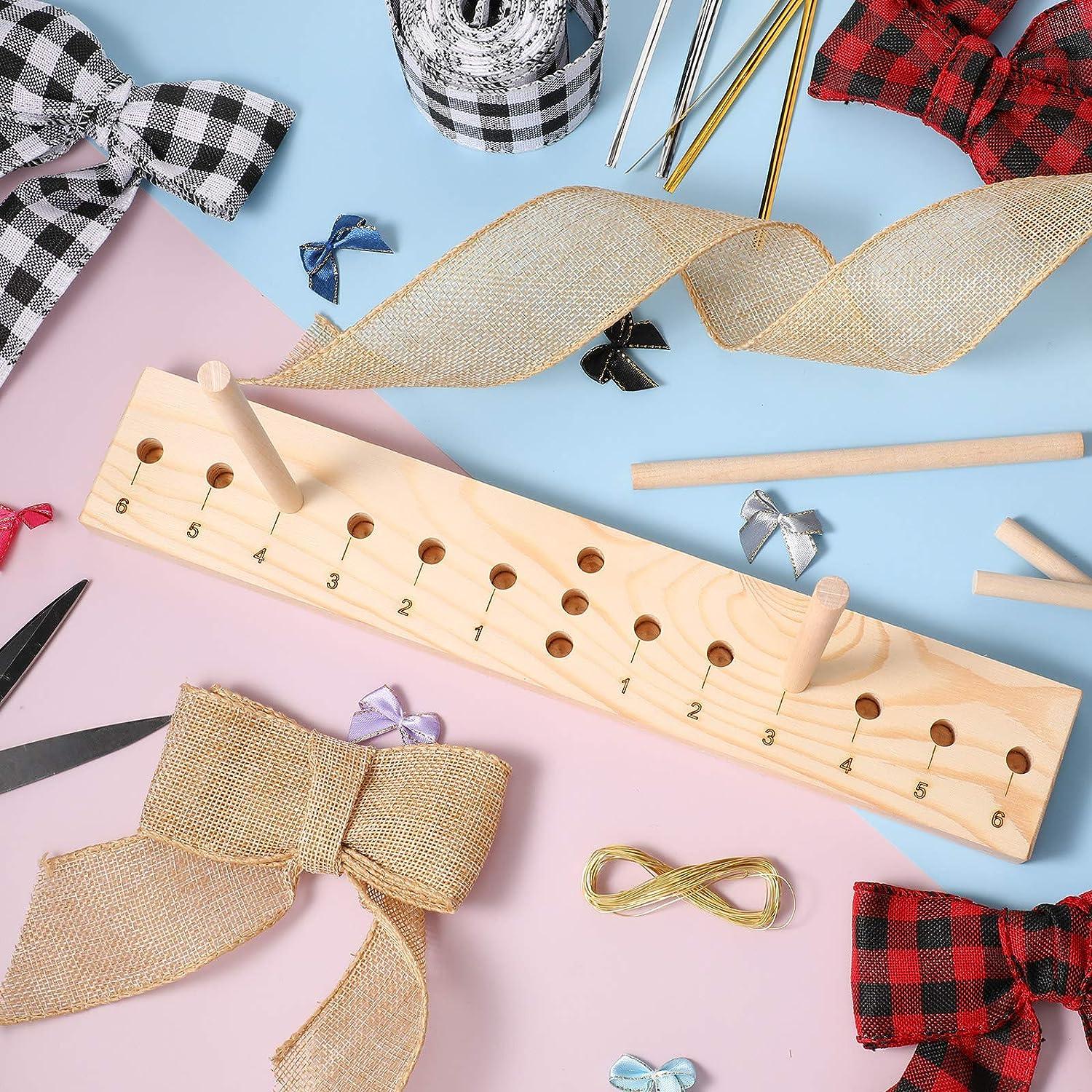 Multipurpose Bow Maker for Ribbon Wooden Tool for DIY Crafts