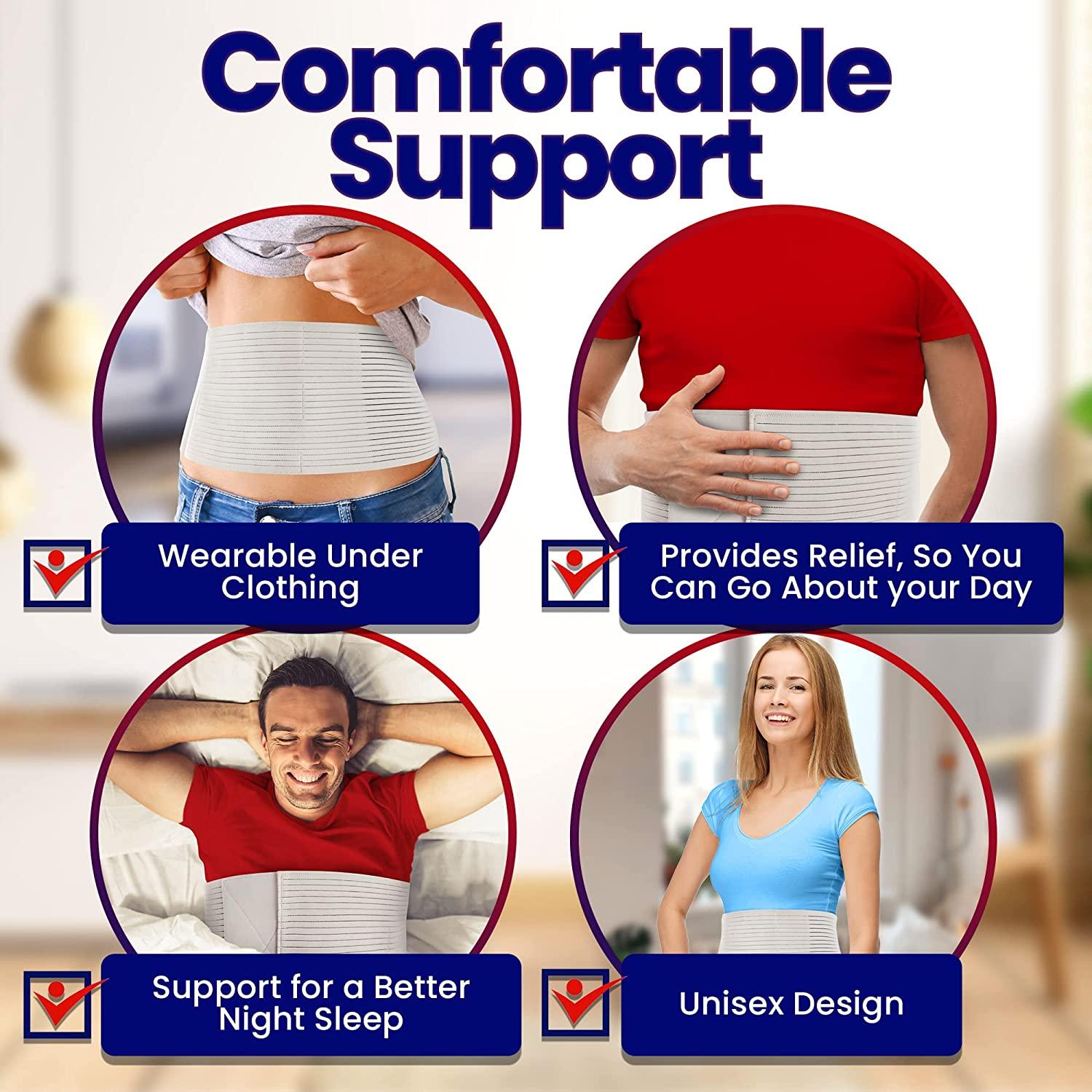 US Abdominal Binder Belly Band Stomach Hernia Support Brace & Back Support  Belt