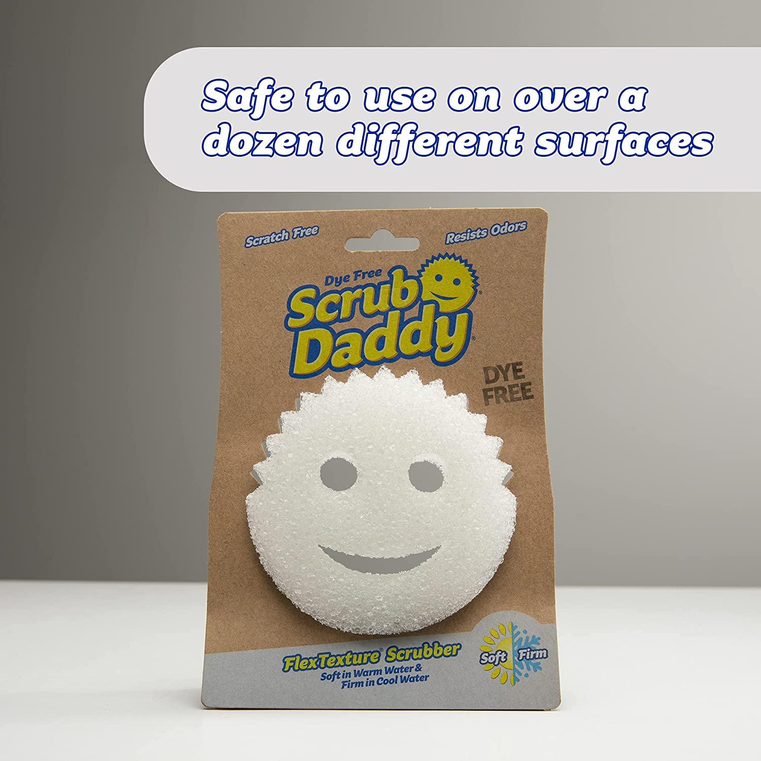 Scrub Daddy Sponge - Dye Free - Scratch-Free Scrubber for Dishes and Home,  Odor Resistant, Soft in Warm Water, Firm in Cold, Deep Cleaning, Dishwasher  Safe, Multi-use, Functional (1 Count (Pack of 1))
