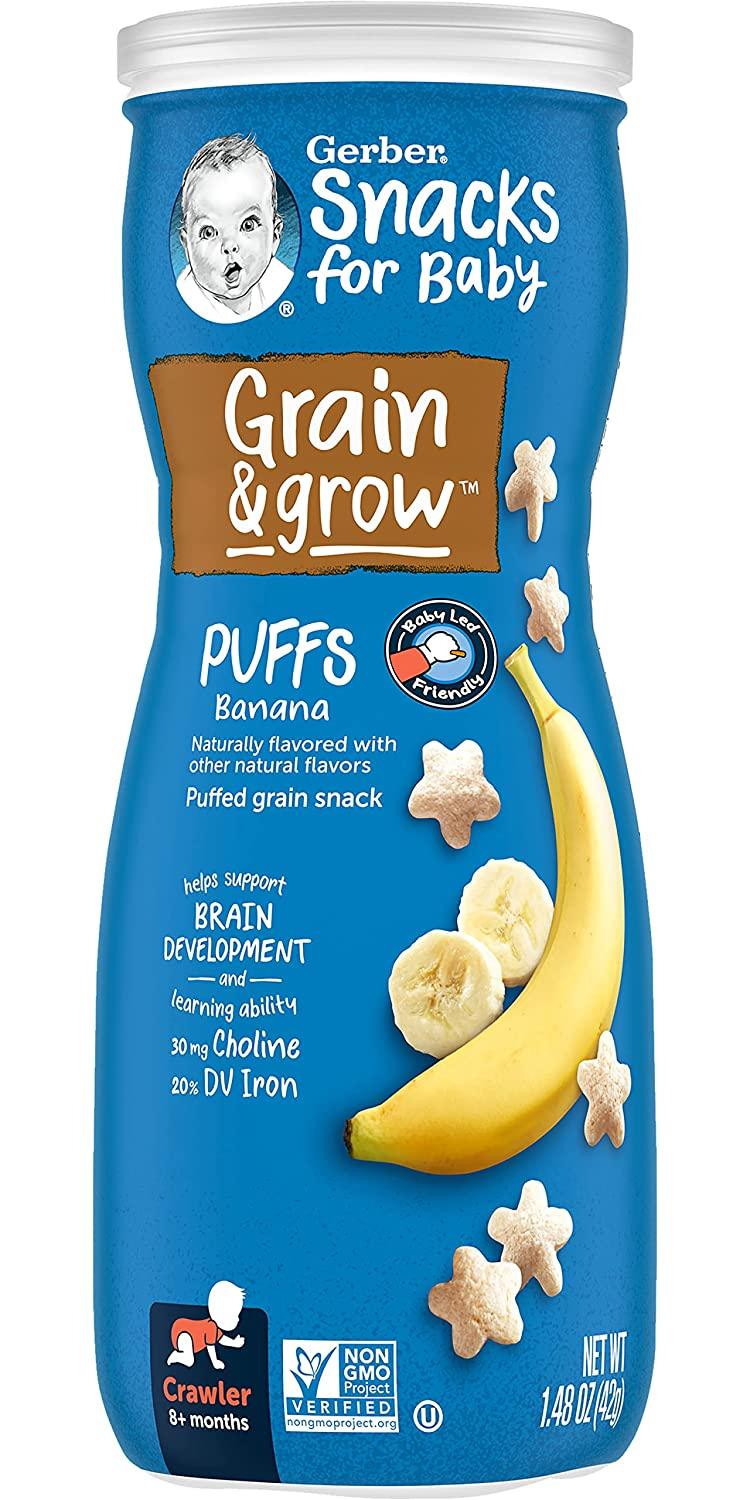 QTY:1), GERBER CANADA PUFFS, Fruit Taste, 8 Months+ Baby Snacks