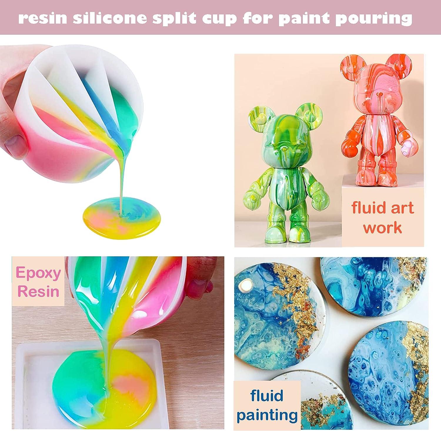 Silicone Painting Mat with Detachable Cup Svartur 20 16 Silicone Craft Mat  with Cup and Paint Holder Art Mat for Kids Paint Mat Silicone Multi-Purpose  Creator Mat for Resin Casting Blue&Green Pack