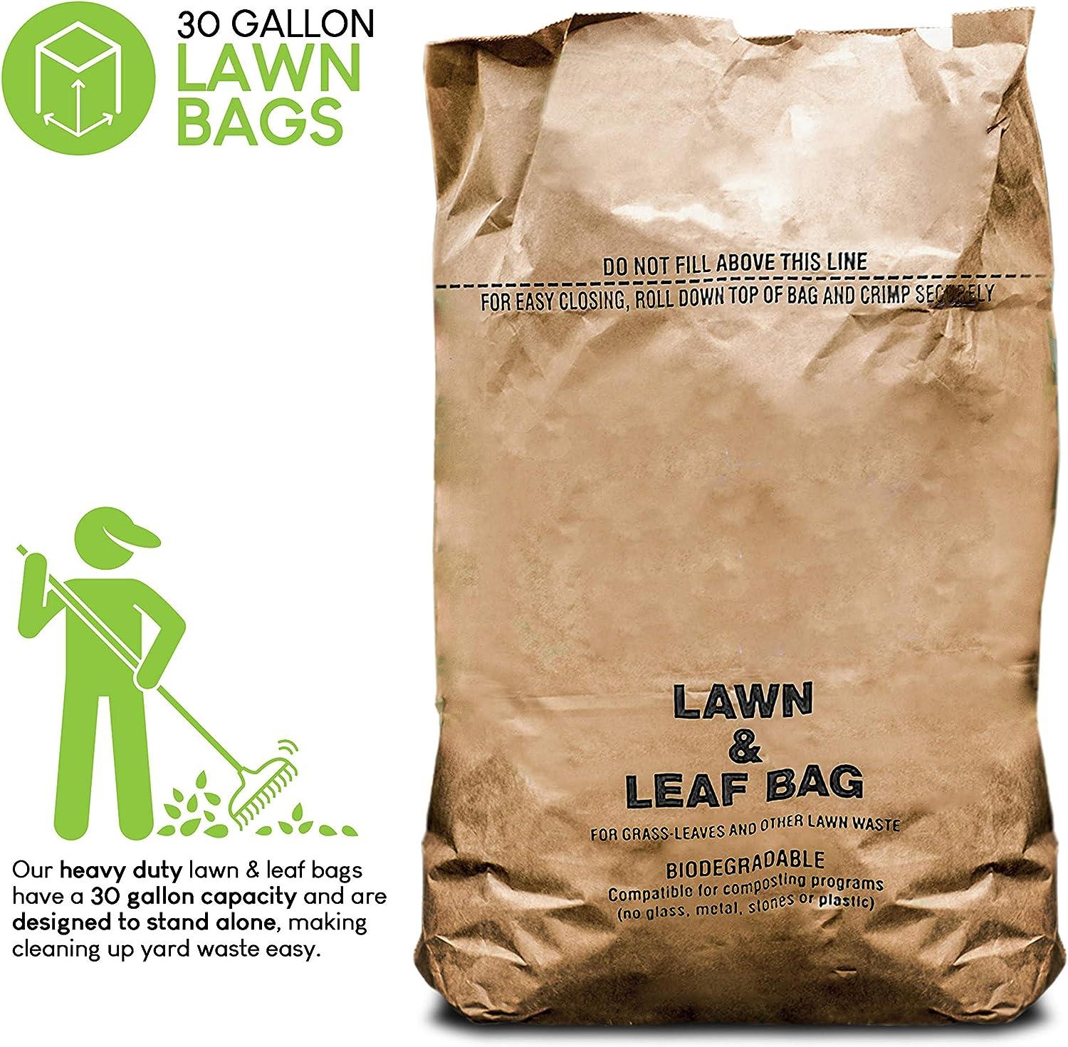 5-Pack 30-Gallon Paper Lawn & Leaf Bags