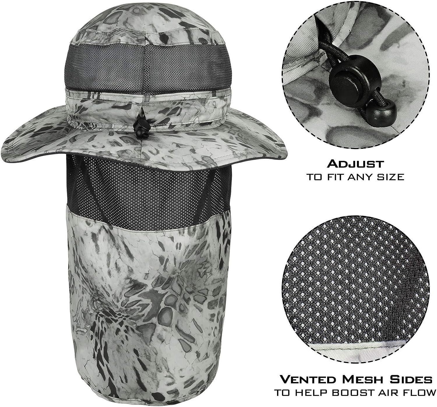 KastKing Sol Armis UPF 50 Boonie Hat - Sun Protection Fishing Hat, Beach & Hiking Hat, Paddling, Rowing, Kayaking Hat,Silver Mist