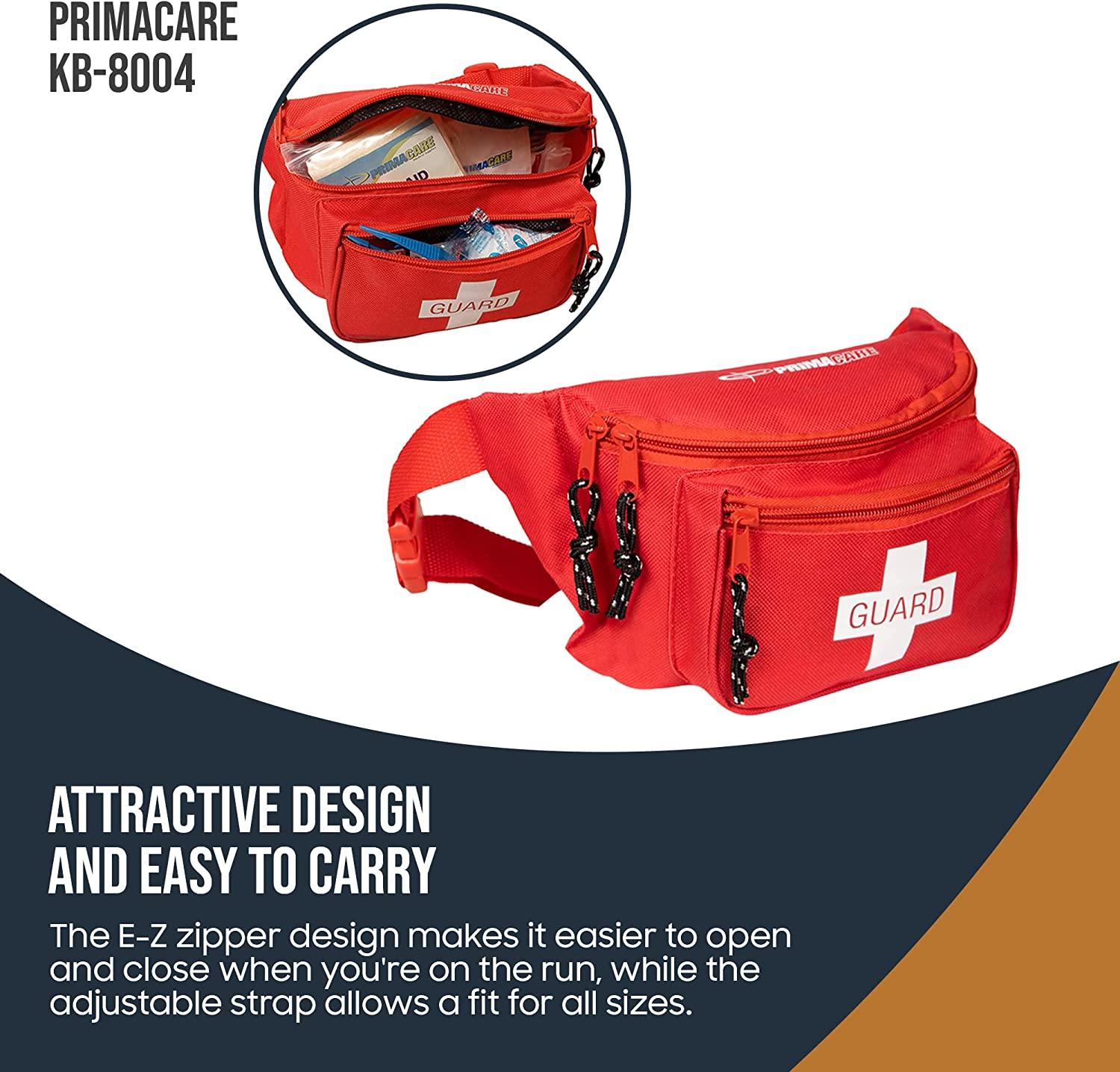 Primacare Kb-8004 First Aid Fanny Pack, Red