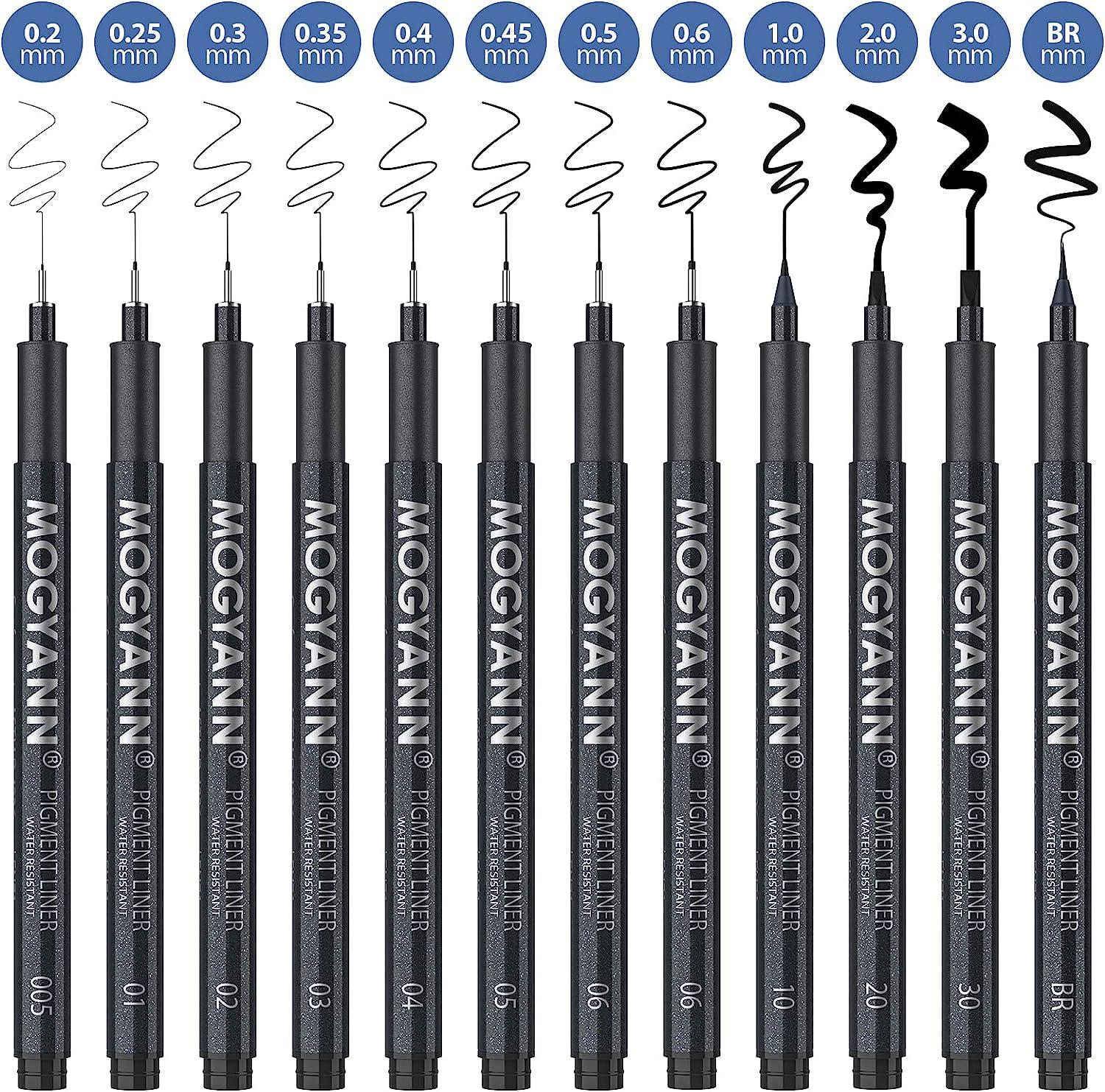 Pigma Micron Pens Assorted 10/Pkg Black Ink