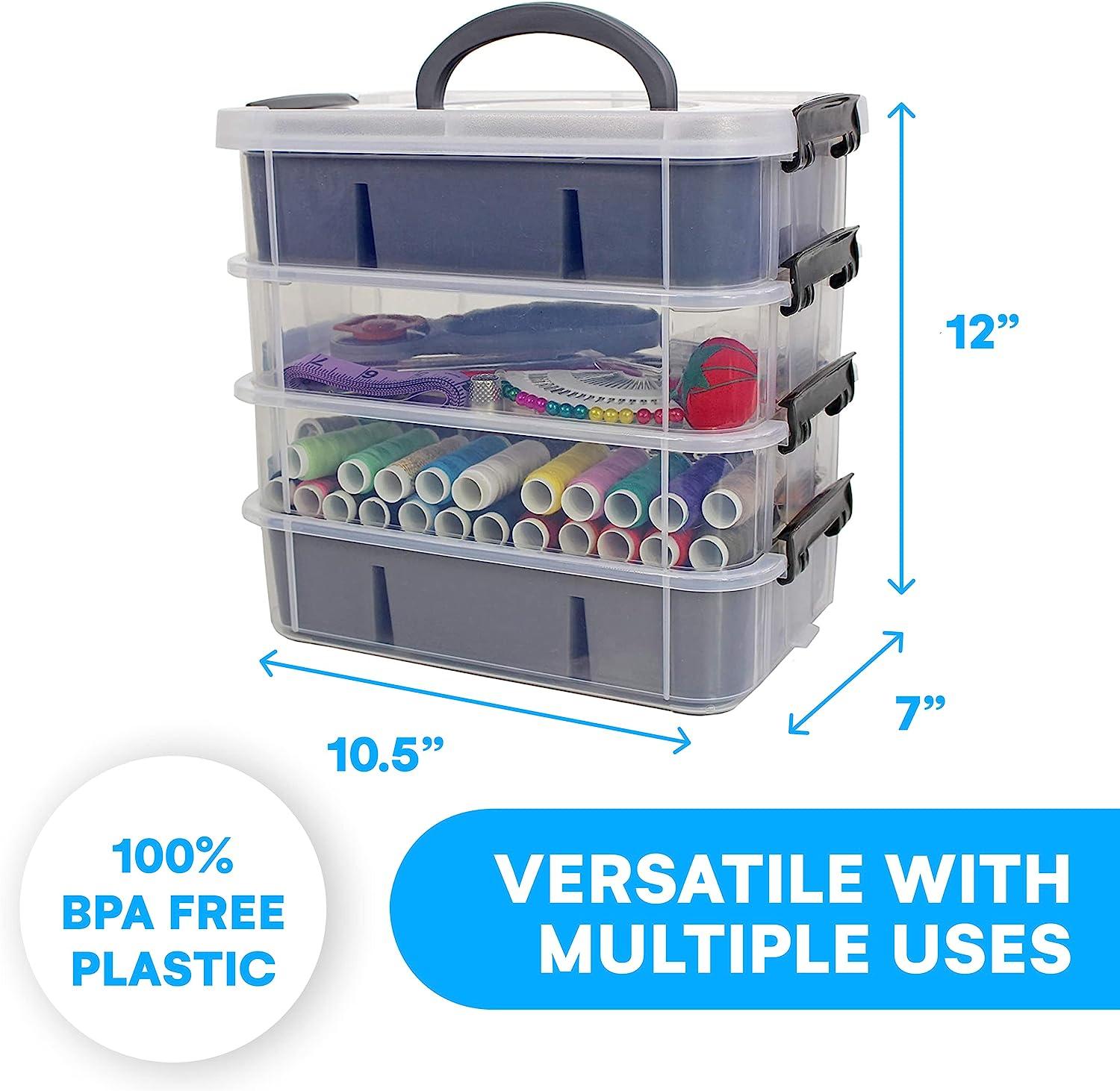 Bins & Things Stackable Plastic Craft Storage Containers by