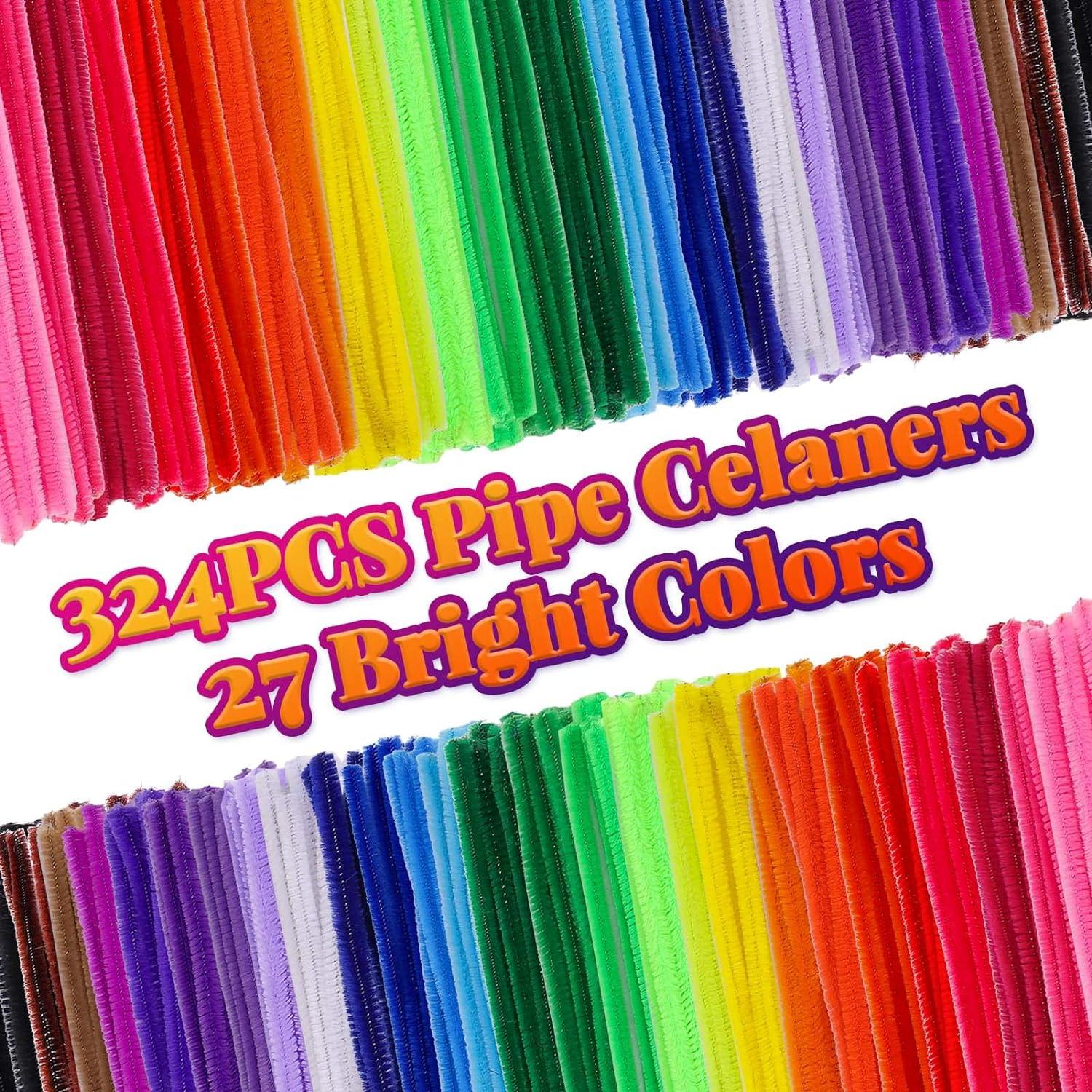 100pcs 6mm X 30cm Pipe Cleaners For Crafts Kids 10 Colours Soft