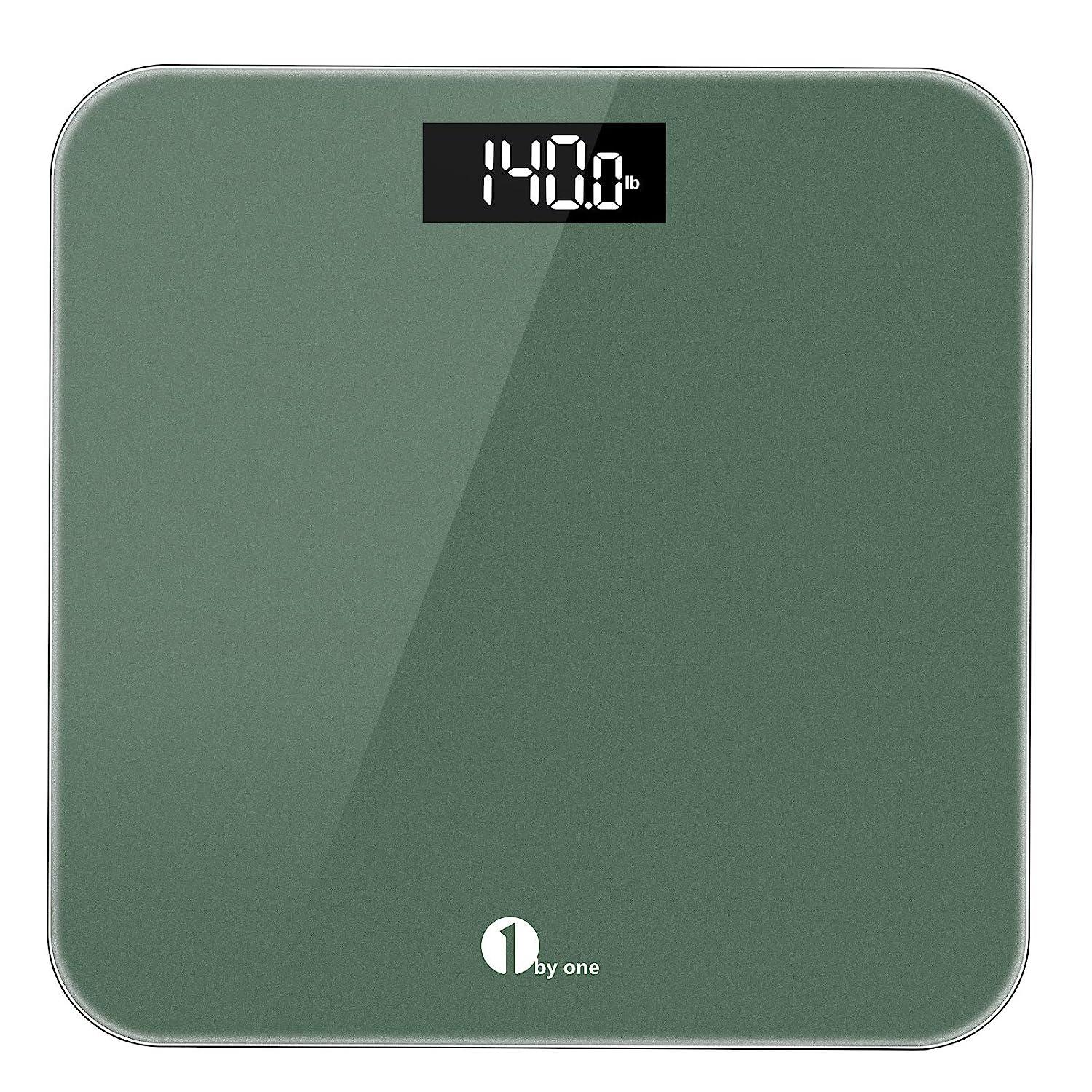 1byone Digital Body Weight Scale Bathroom Scale with Step-on Technology