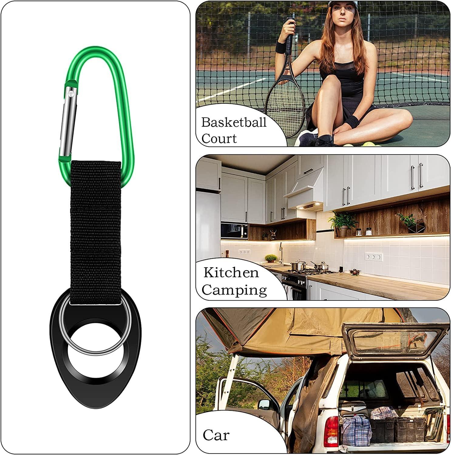 Durable Silicone Water Bottle Holder Clip Hook Carrier with Carabiner  attachment