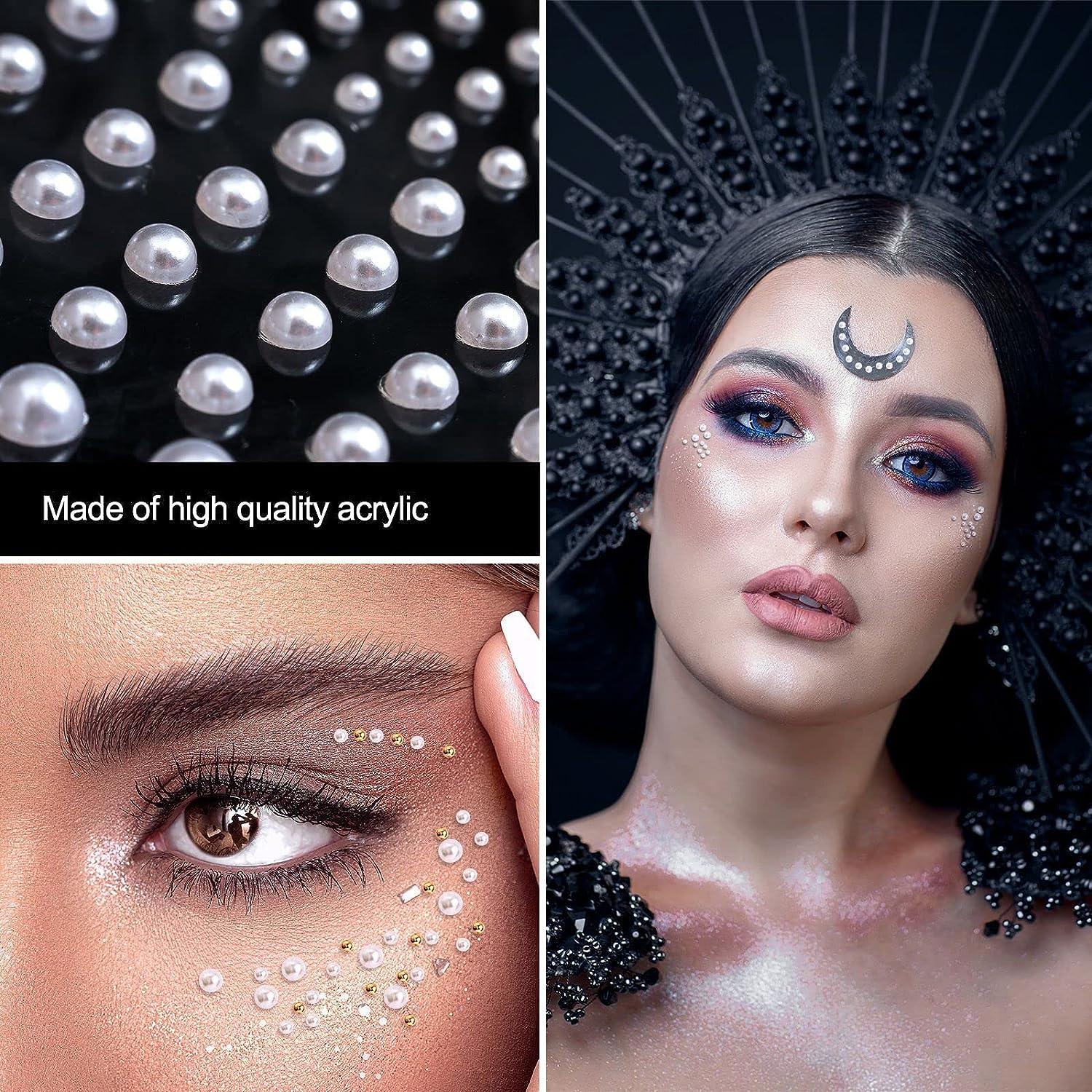 Face Gems Adhesive Glitter Jewel Acrylic Pearl Sticker Festival Party Body  Decor