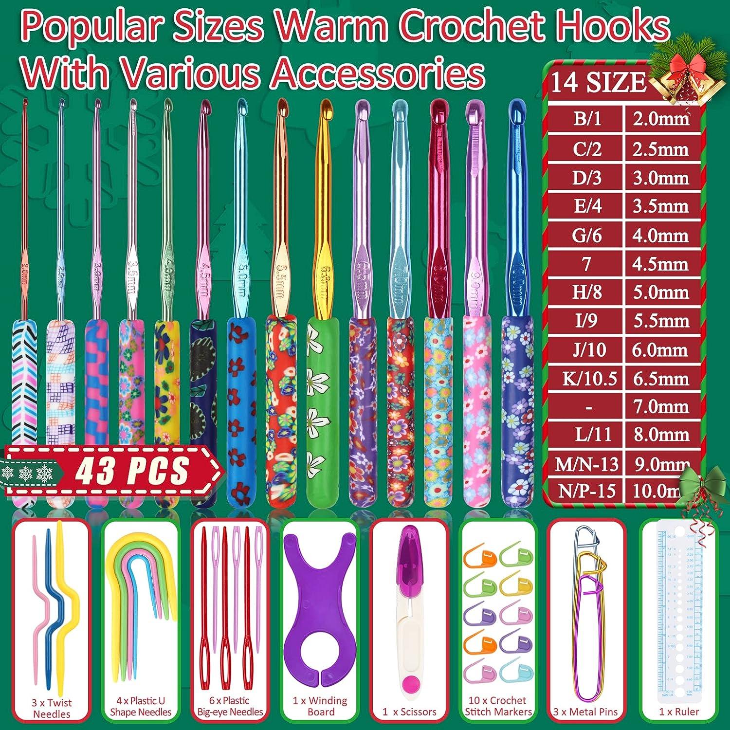 Coopay Christmas Crochet Gifts, 43PCS Warm Crochet Hooks Beginners