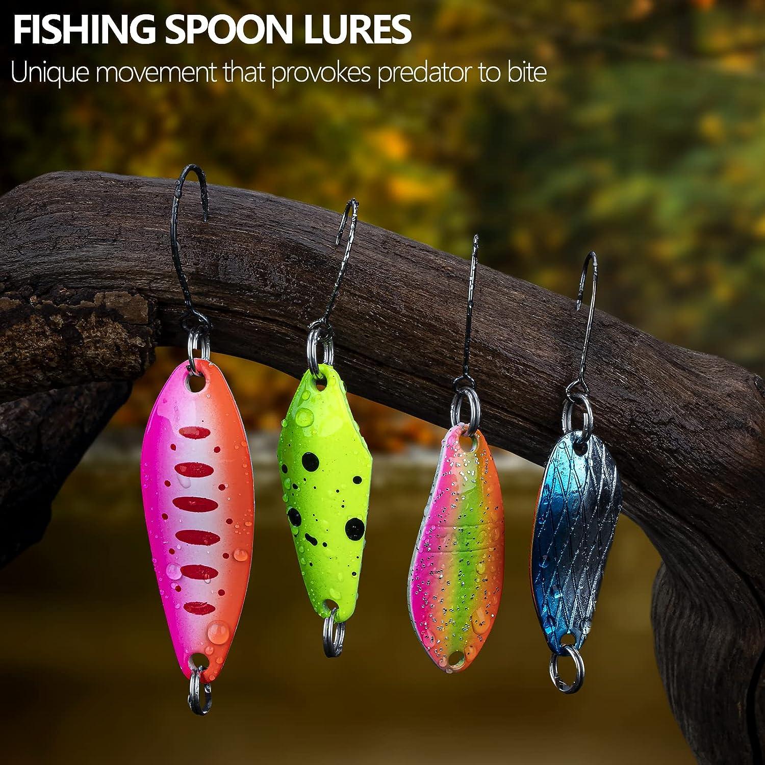 30 PCS Metal Fishing Lures Spinner Spoon Baits Hooks Tackle Attractant
