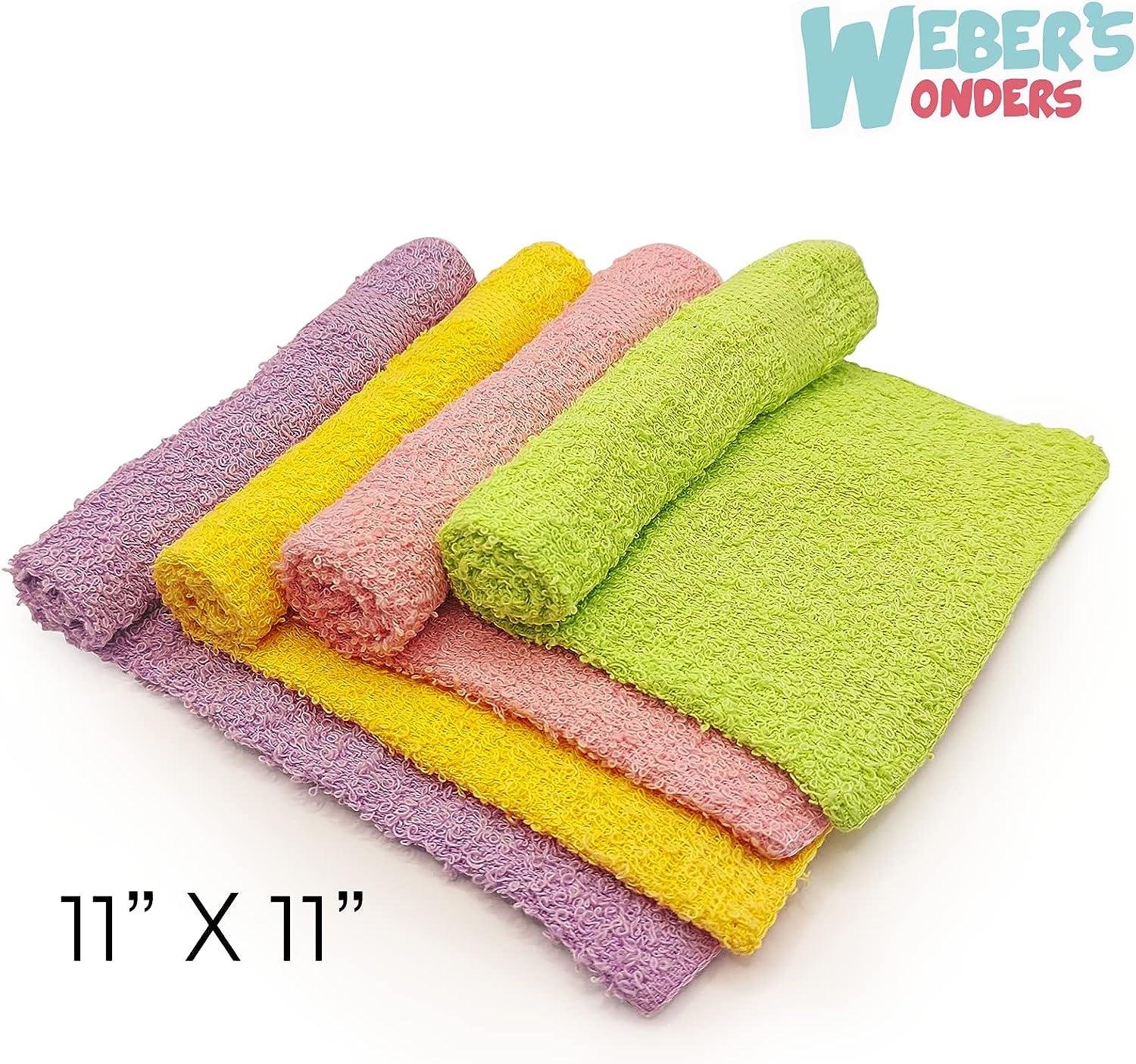 11 Pack Washcloth Towel Set 100% Cotton Soft Luxury Wash Cloths for Face &  Body
