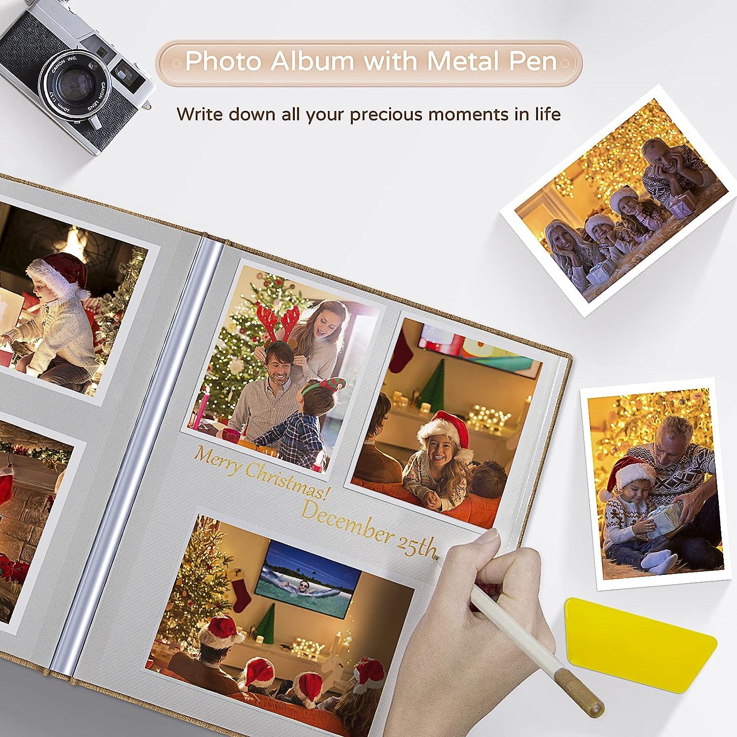 Popotop Photo Album Self Adhesive Scrapbook Album for 4x6 5x7 8x10  Pictures,6
