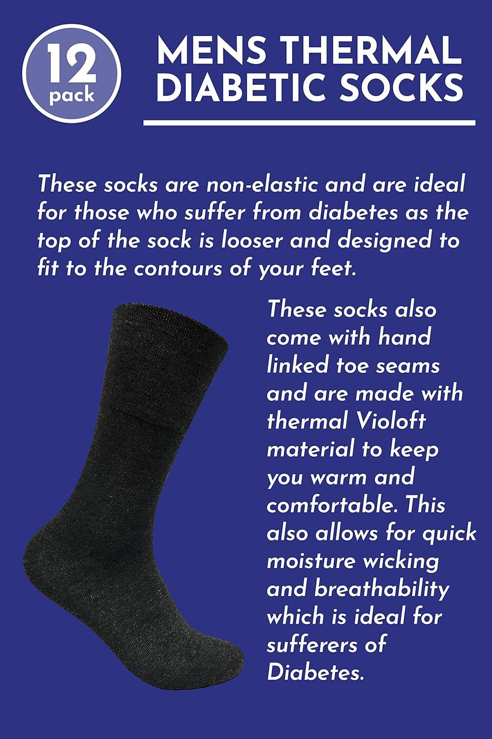 Mens Long Heavy Duty Work Socks, Sock Snob, 3 Pack Knee High Socks
