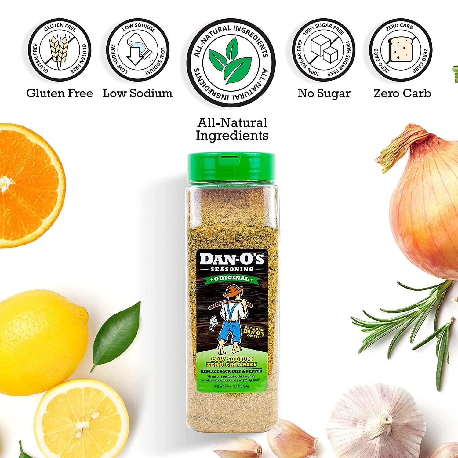 Dan-O's Original Seasoning Green Top Low Sodium No Sugar or MSG danos (3.5  oz)