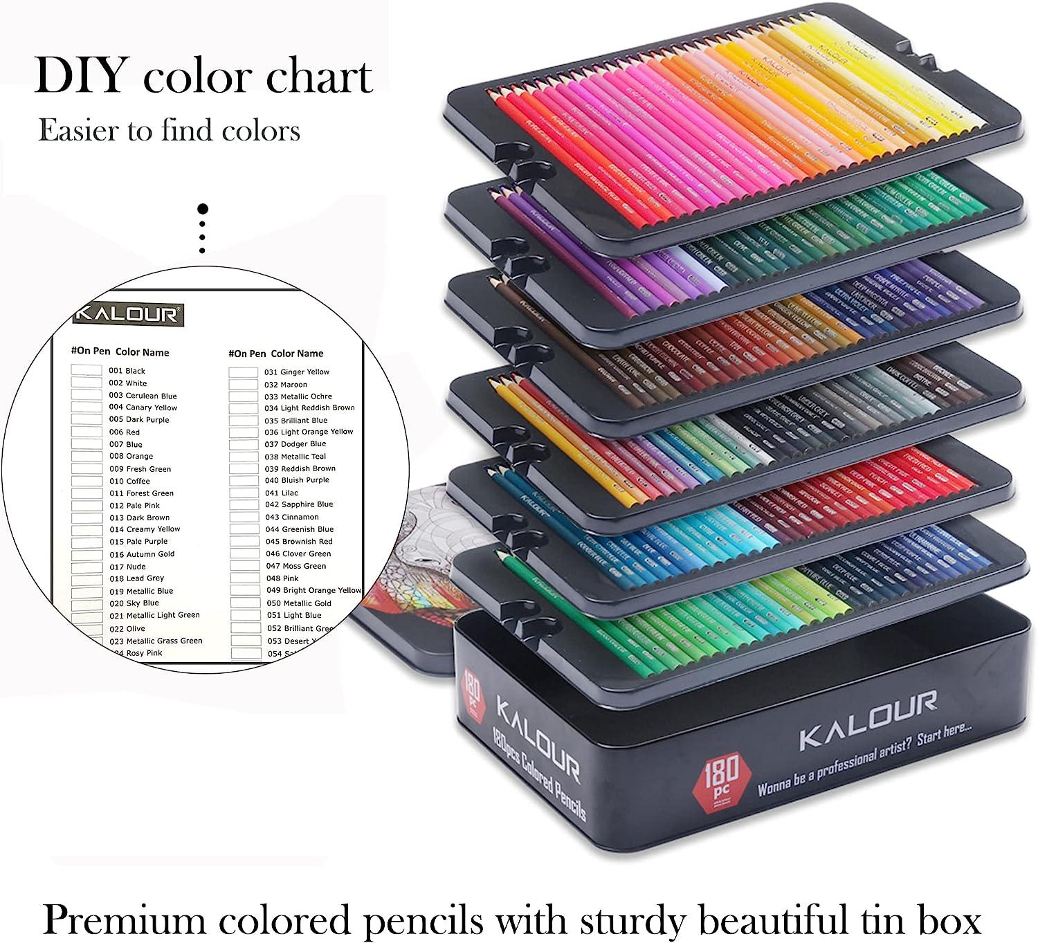 KALOUR Premium Colored Pencils,Set of 120 Colors,Artists Soft Core