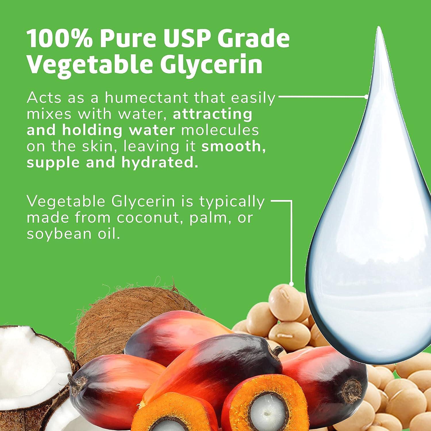 de La Cruz Vegetable Glycerin 100% Pure Liquid Glycerine USP Grade for Hair Skin and DIY Projects 8 fl. oz. 8 fl oz (Pack of 1)