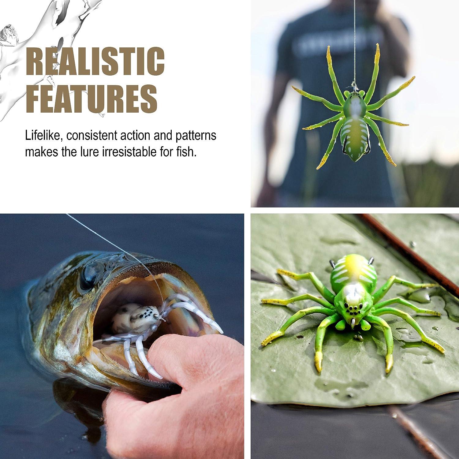 Lunkerhunt Phantom Spider Fishing Lure, Most Realistic Topwater Fishing  Bait with Self-Righting Ballast for Natural Walking Action